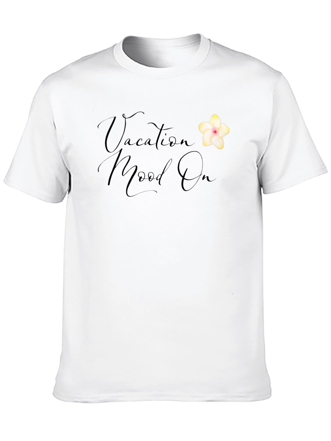 Vacation Mood On Black T-Shirt
