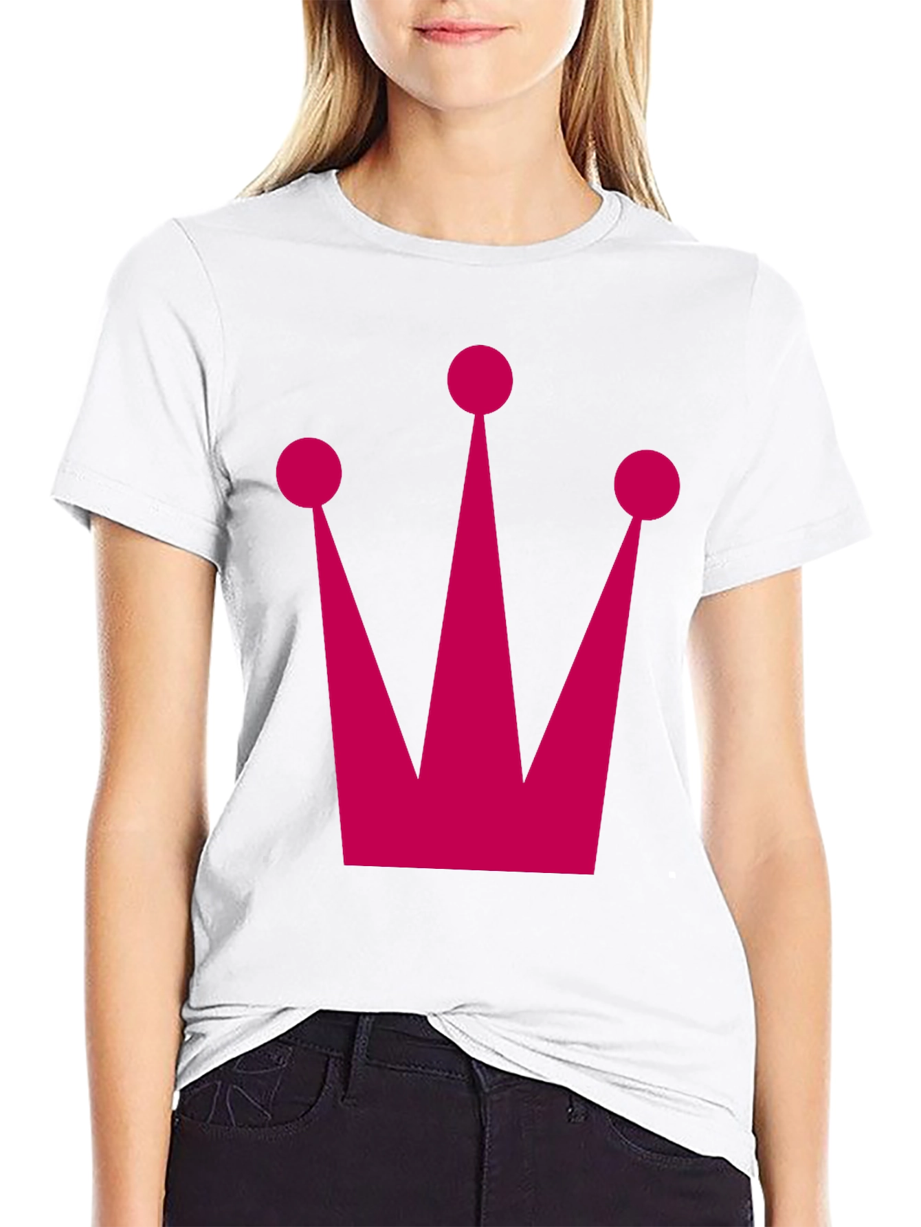Crown Graphic Tee - Classic Black Cotton T-Shirt