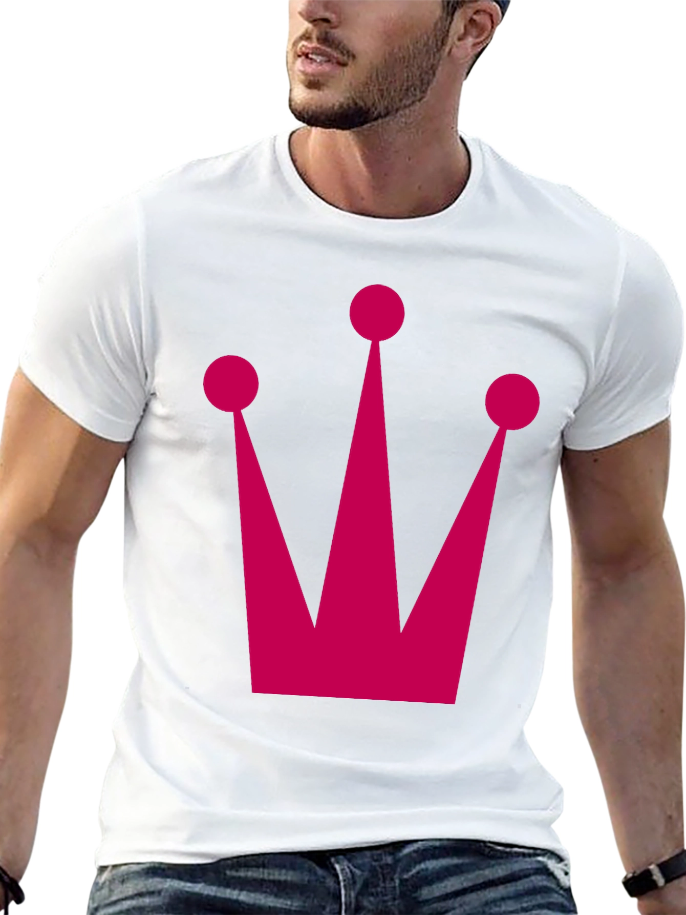 Crown Graphic Tee - Classic Black Cotton T-Shirt