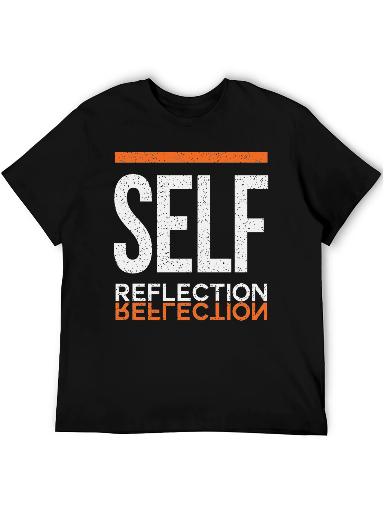 Self Reflection Graphic Tee - Trendy Black Shirt