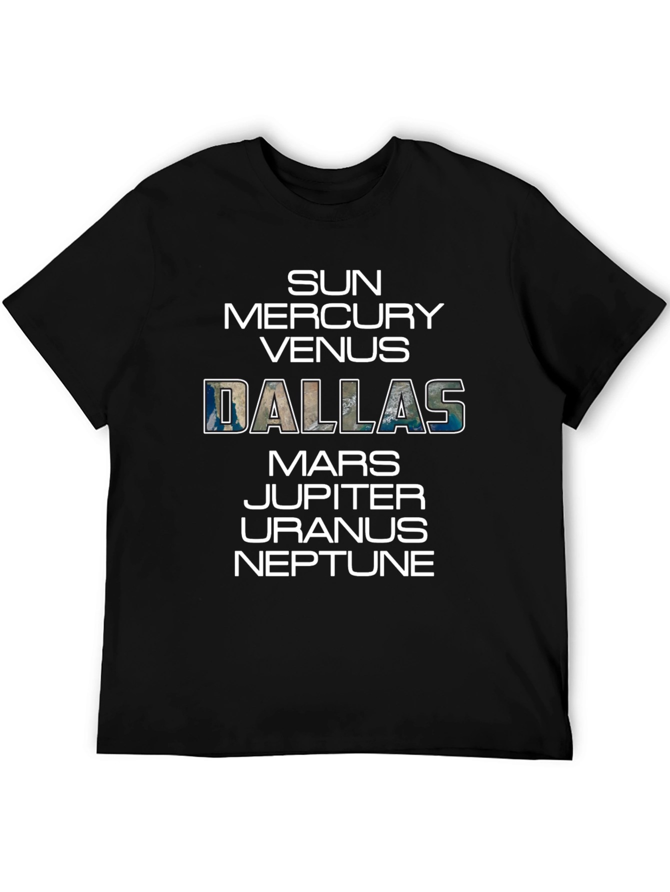 Dallas Planets Graphic T-Shirt - Space City Pride