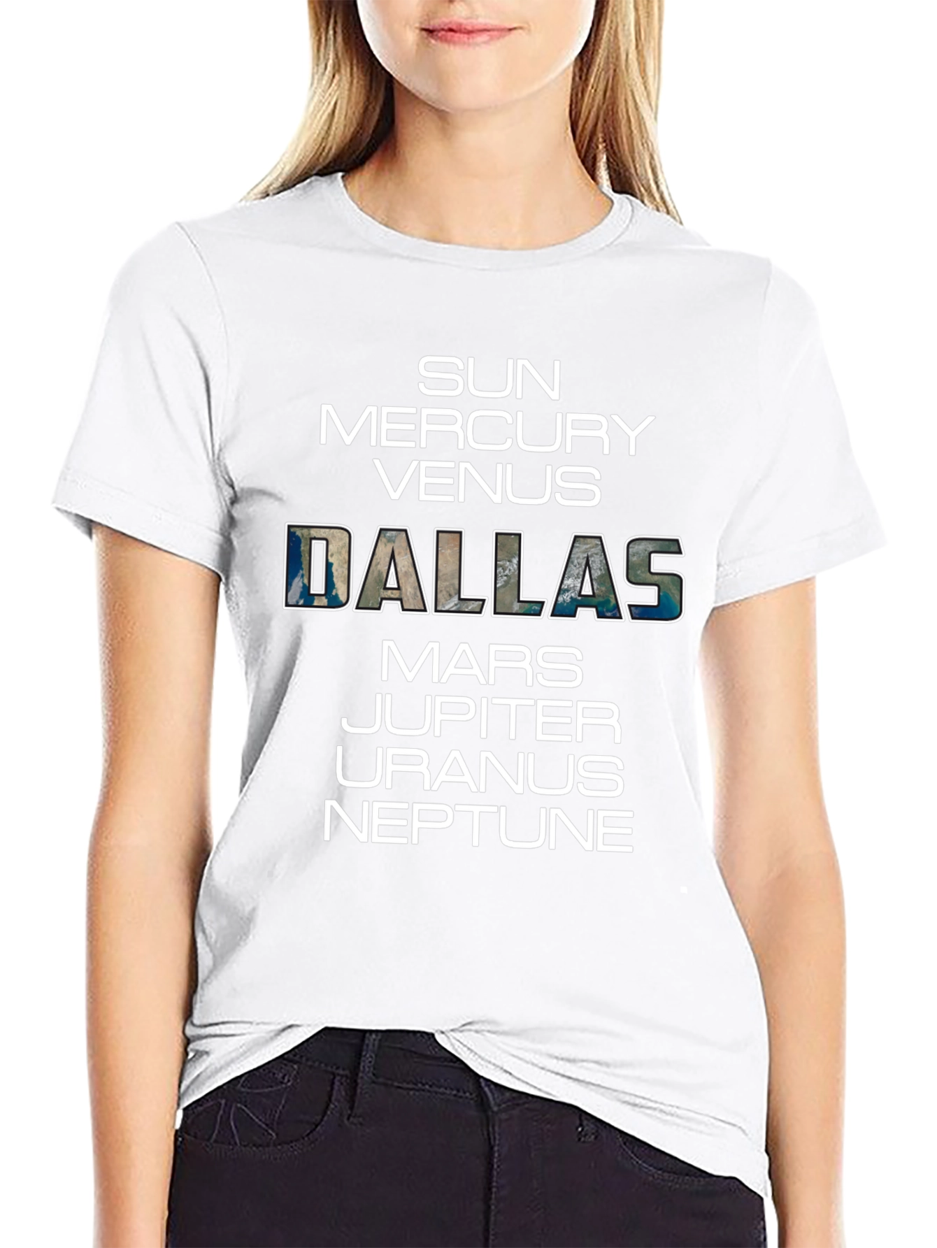 Dallas Planets Graphic T-Shirt - Space City Pride