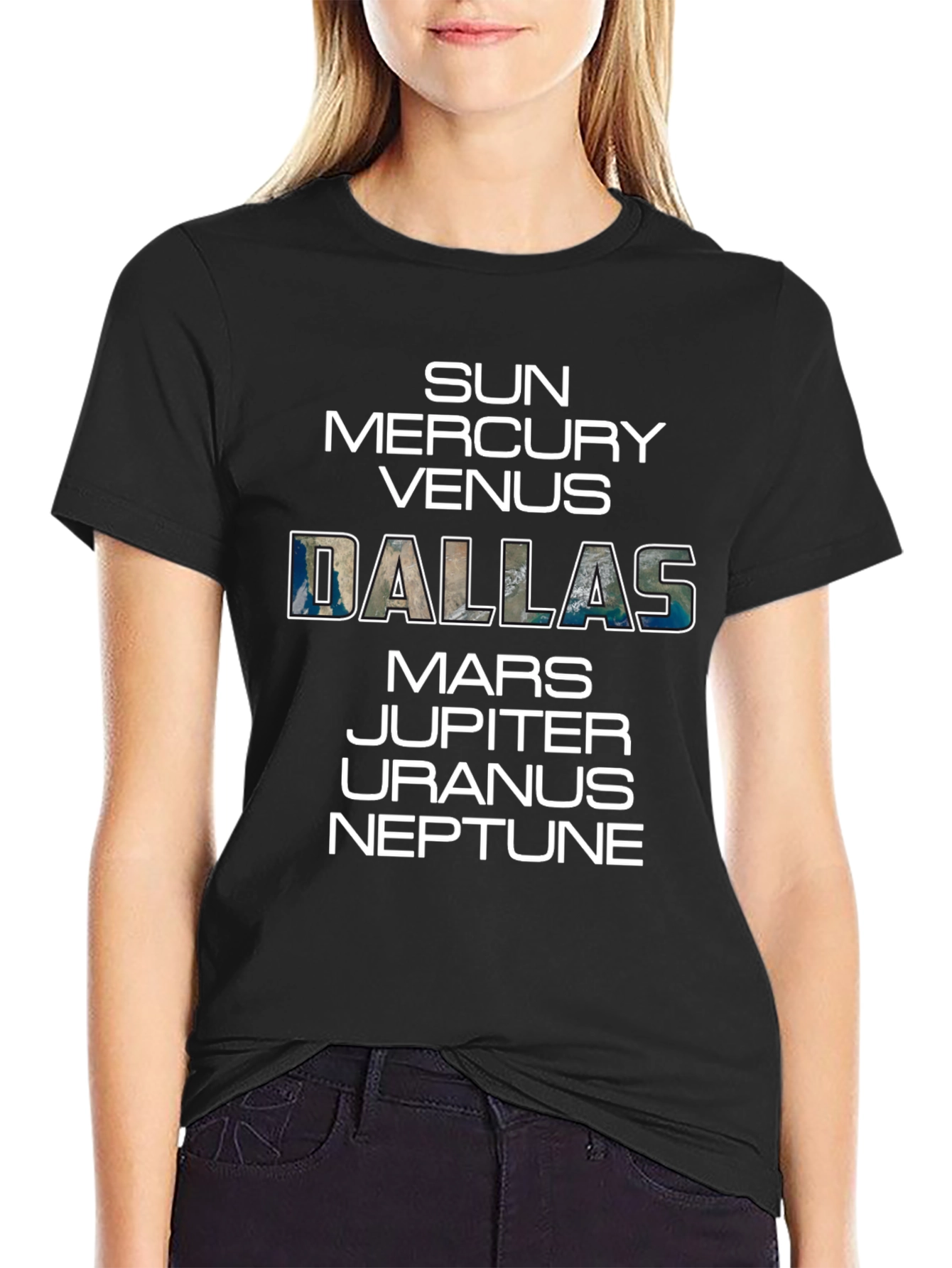 Dallas Planets Graphic T-Shirt - Space City Pride