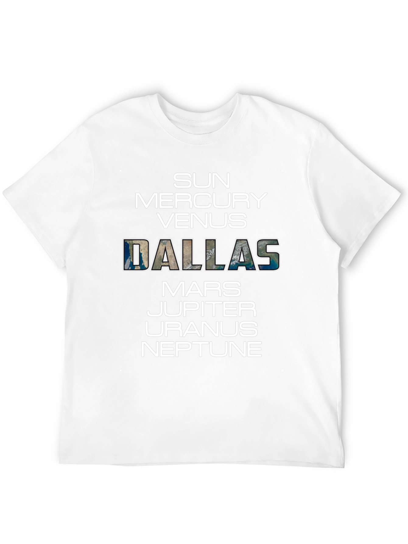 Dallas Planets Graphic T-Shirt - Space City Pride