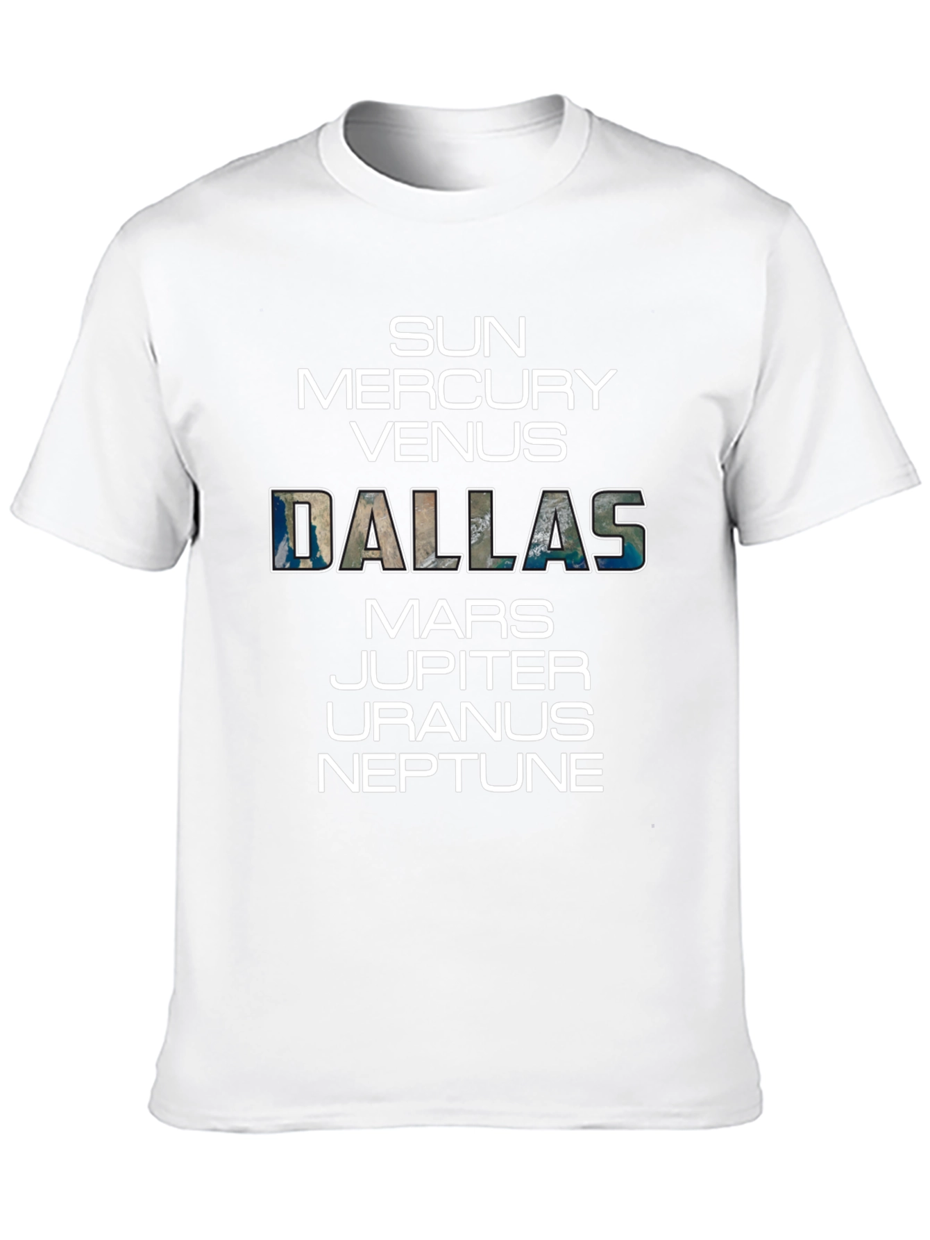 Dallas Planets Graphic T-Shirt - Space City Pride