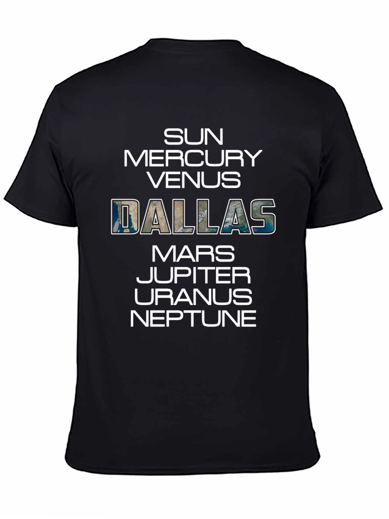 Dallas Planets Graphic T-Shirt - Space City Pride