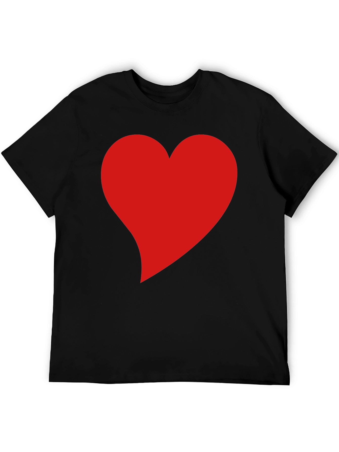 Heart Graphic Black T-Shirt - Stylish Casual Wear