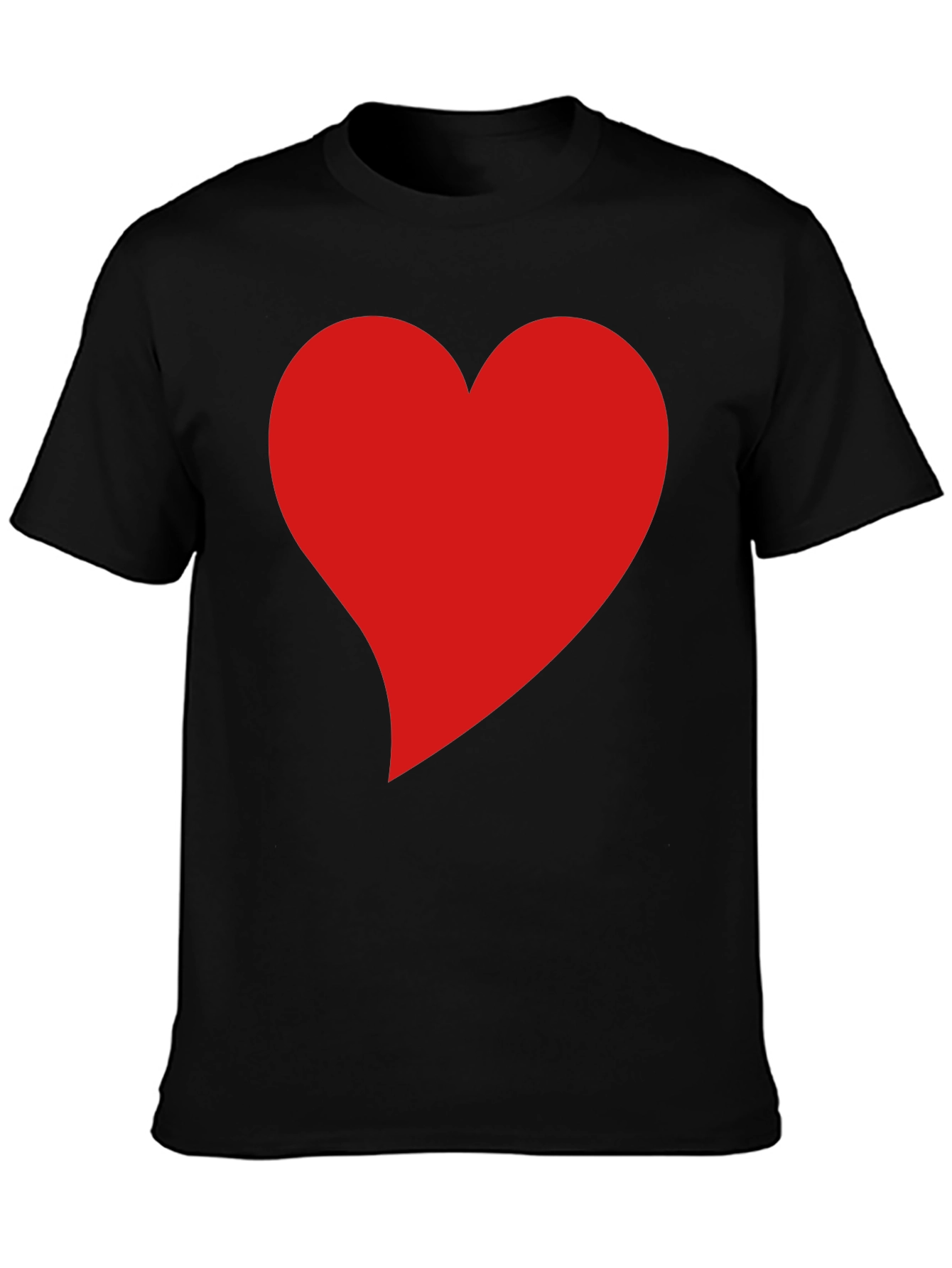 Heart Graphic Black T-Shirt - Stylish Casual Wear