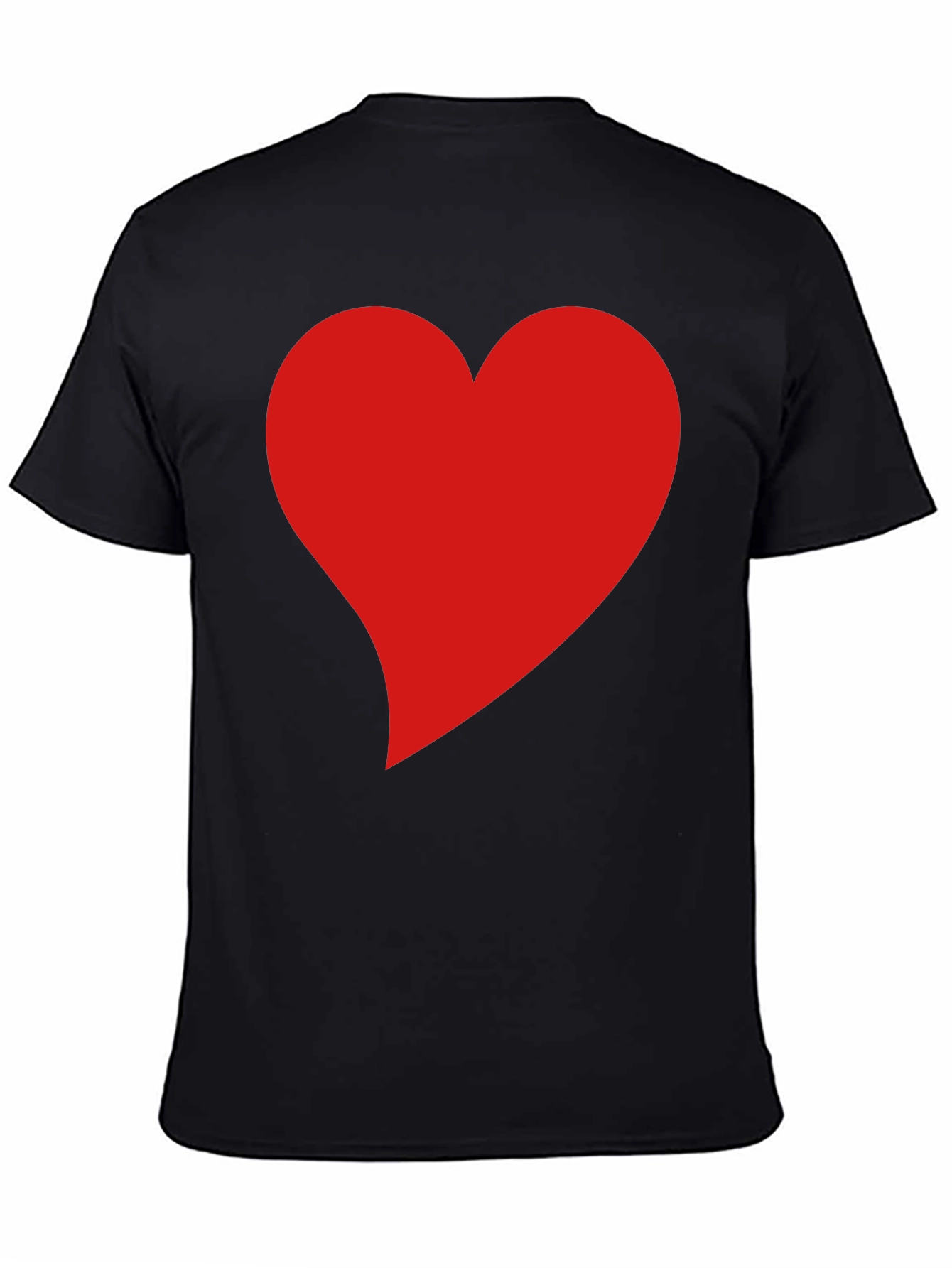Heart Graphic Black T-Shirt - Stylish Casual Wear