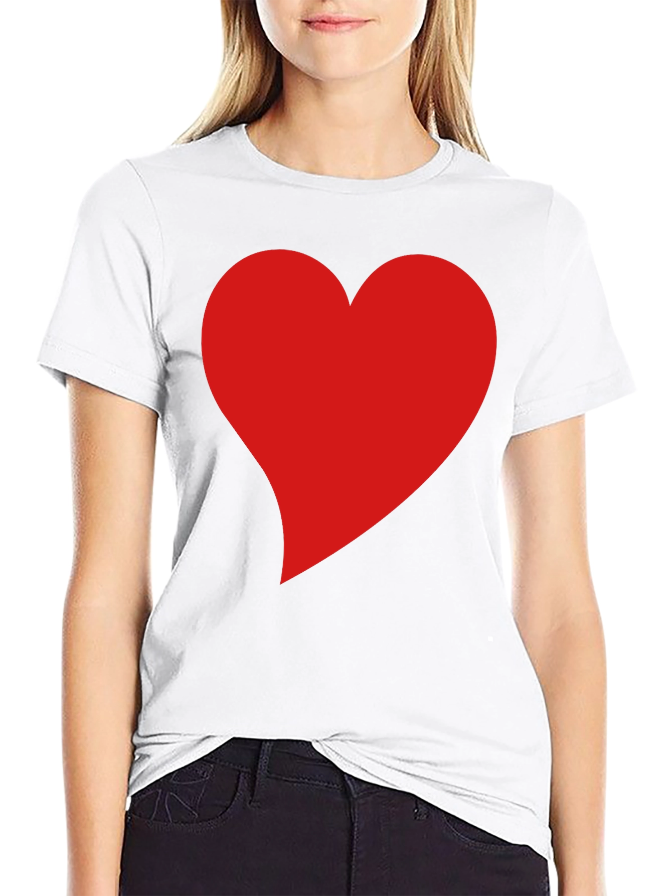 Heart Graphic Black T-Shirt - Stylish Casual Wear
