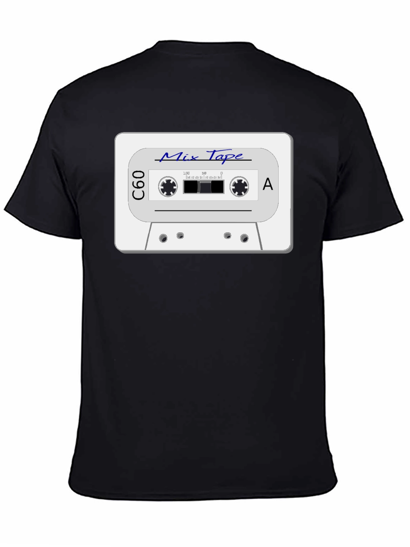 Retro Mix Tape Graphic T-Shirt - Black