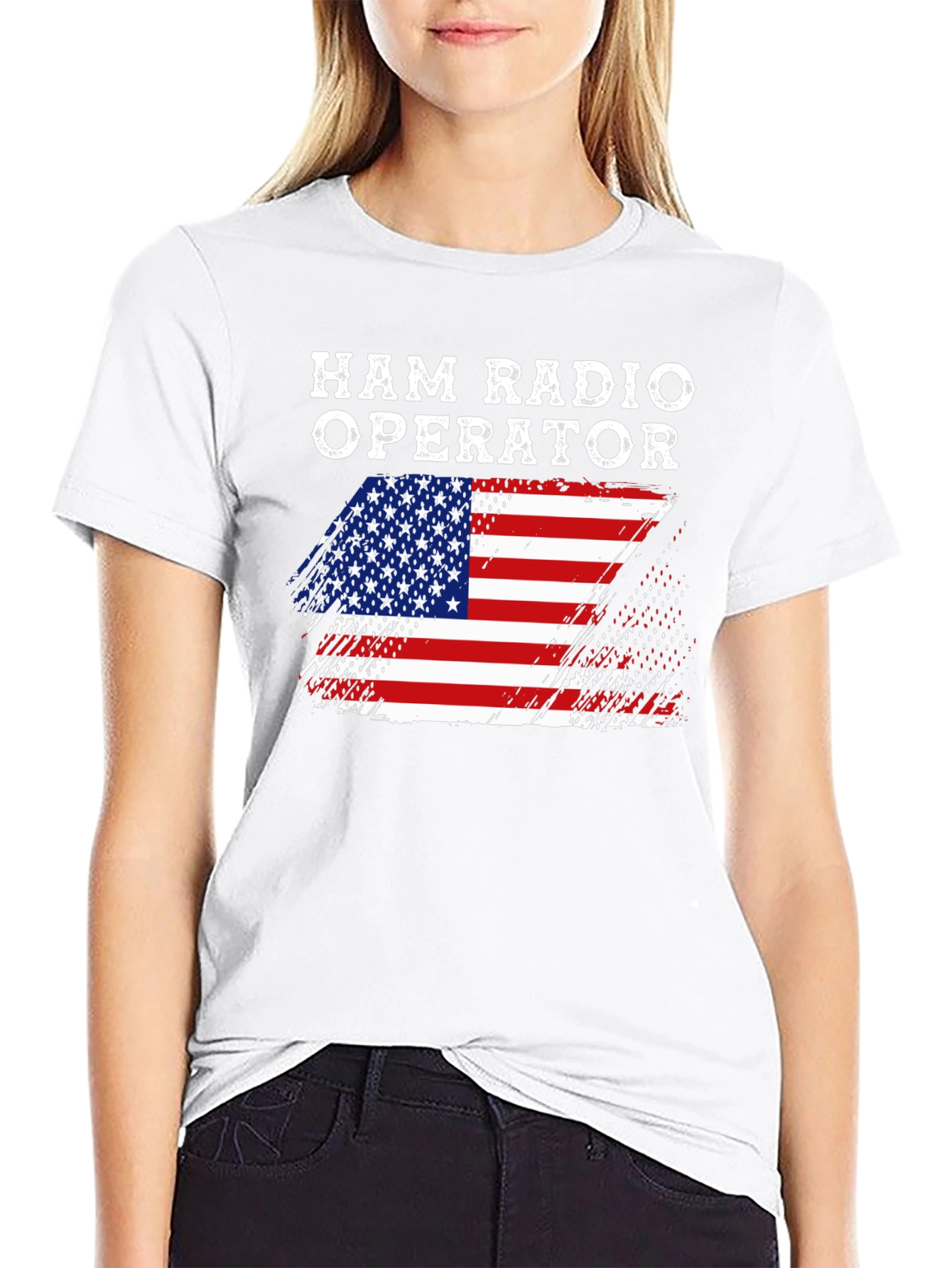 Ham Radio Operator USA Flag T-Shirt