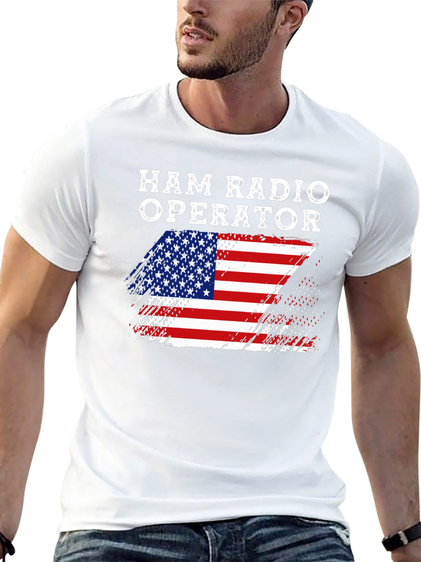 Ham Radio Operator USA Flag T-Shirt