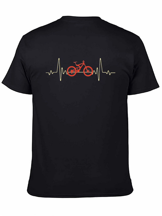 Mountain Bike Heartbeat T-Shirt - Black