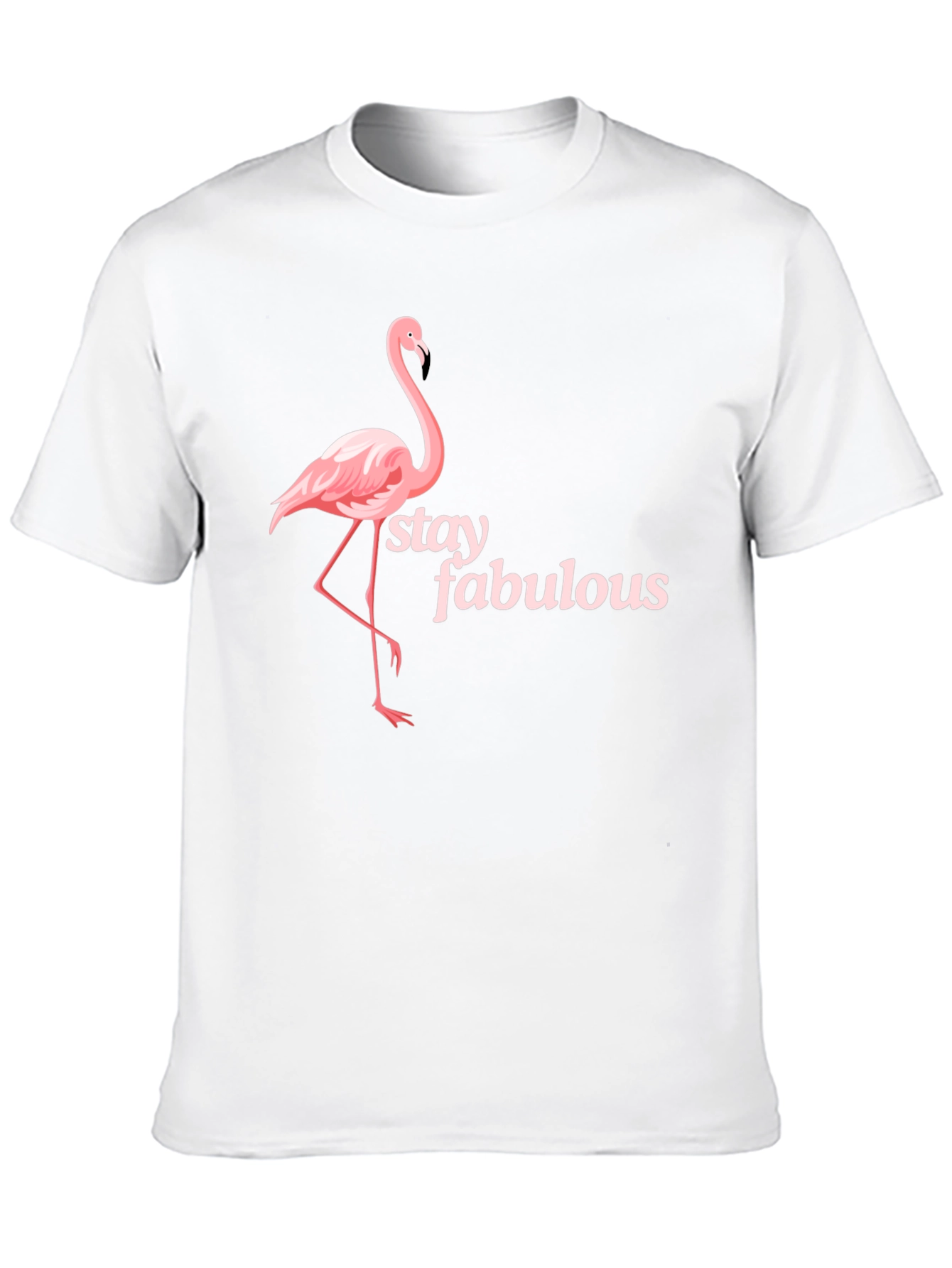 Stay Fabulous Flamingo Graphic Black T-Shirt