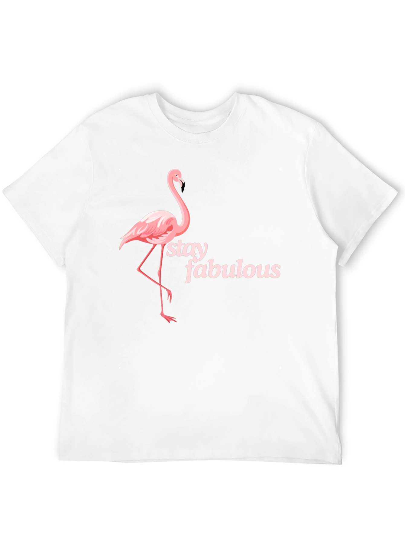 Stay Fabulous Flamingo Graphic Black T-Shirt