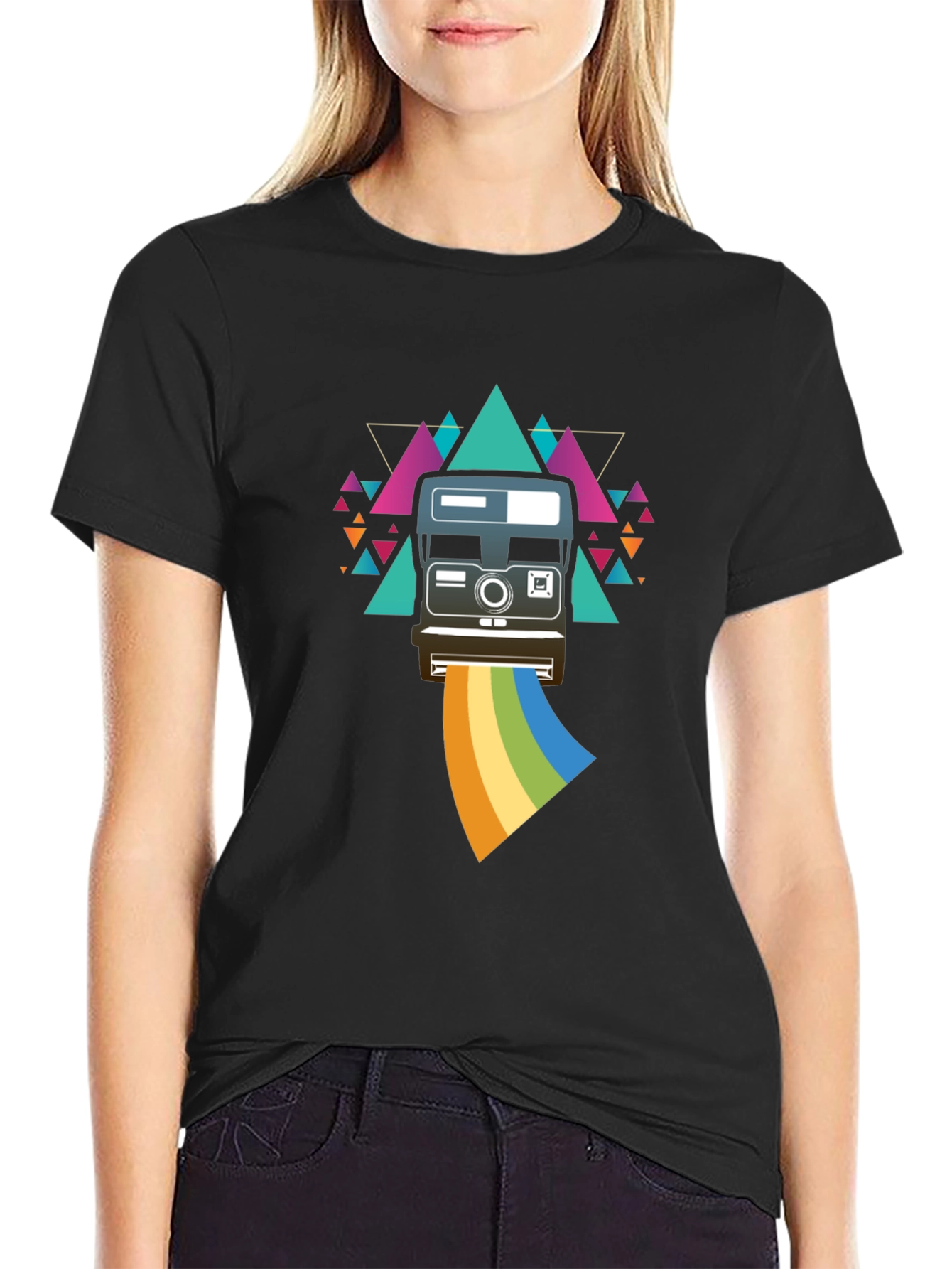 Retro Camera Rainbow Graphic Tee - Unisex