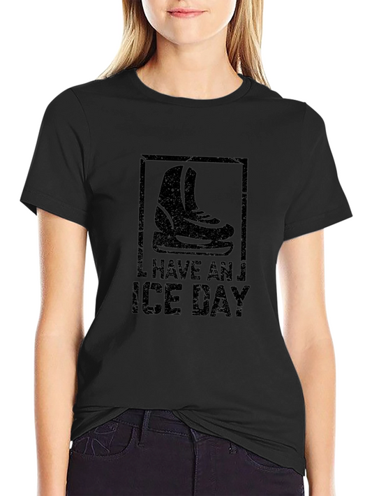 I Have An Ice Day Black T-Shirt | Skateboarding Tee