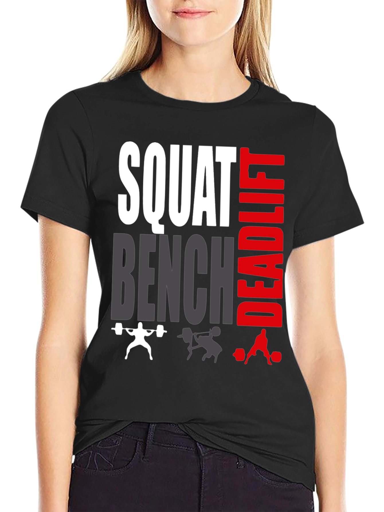 Squat Bench Deadlift Graphic T-Shirt - Fitness Apparel