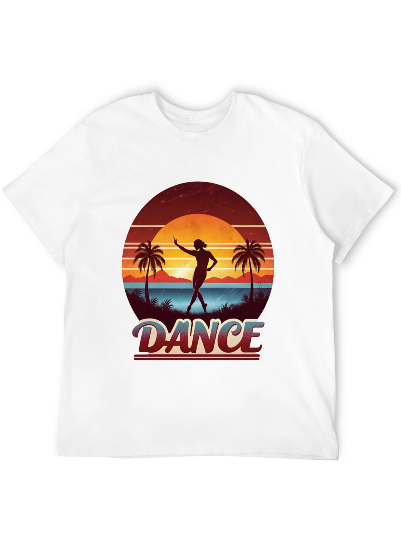 Dance Retro Sunset Black T-Shirt