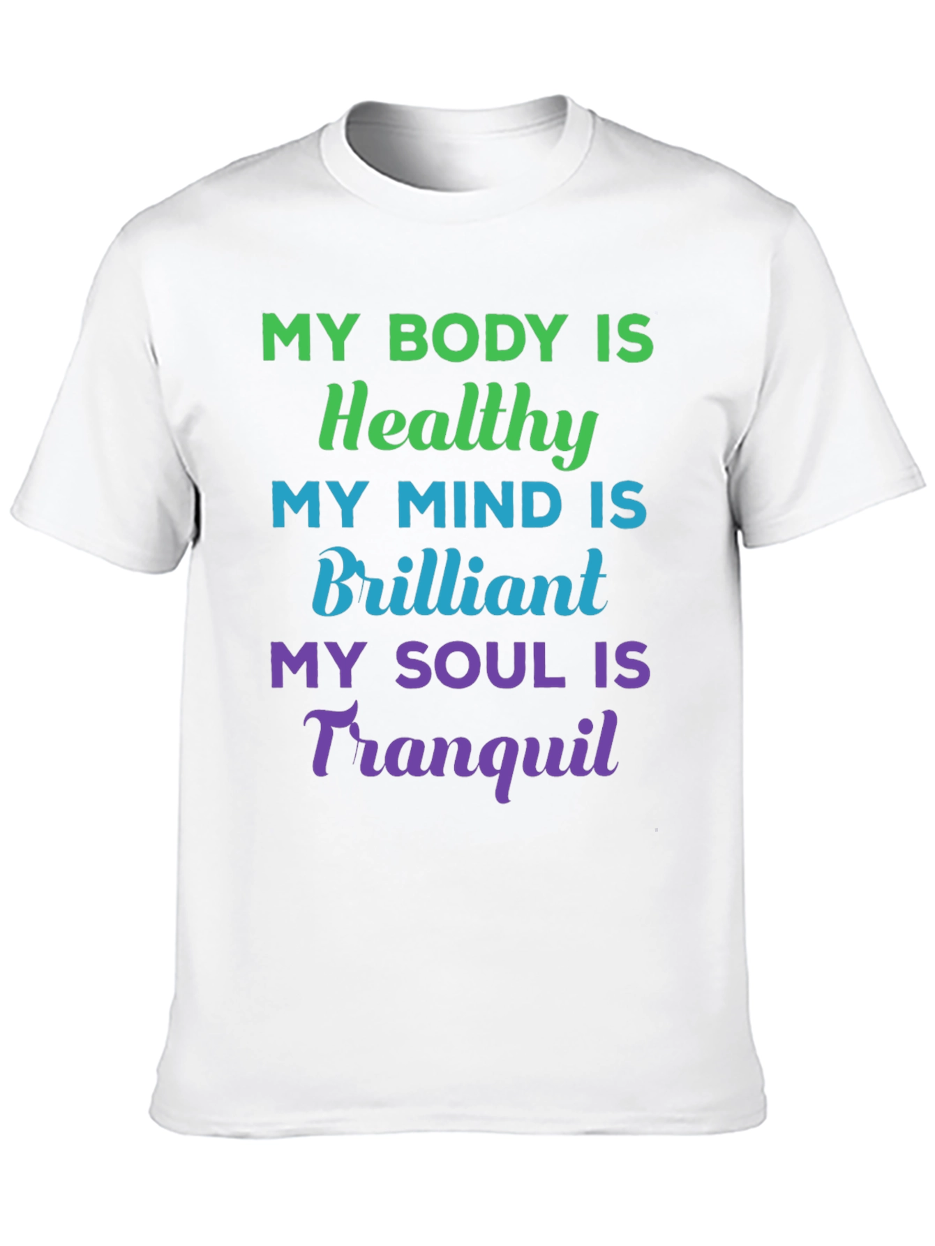 Healthy Mind Body & Soul T-Shirt - Black