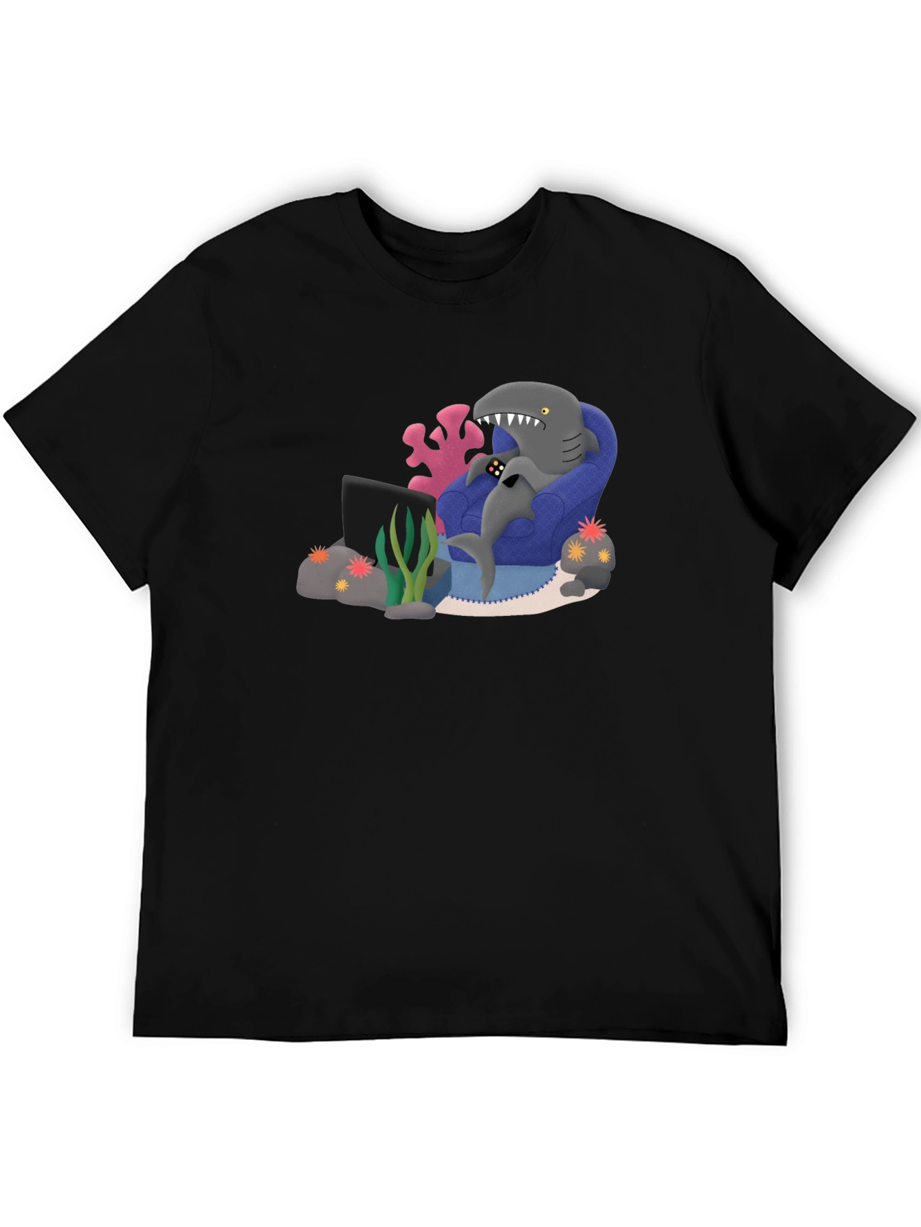 Gamer Shark Graphic Tee - Comfy and Fun!
