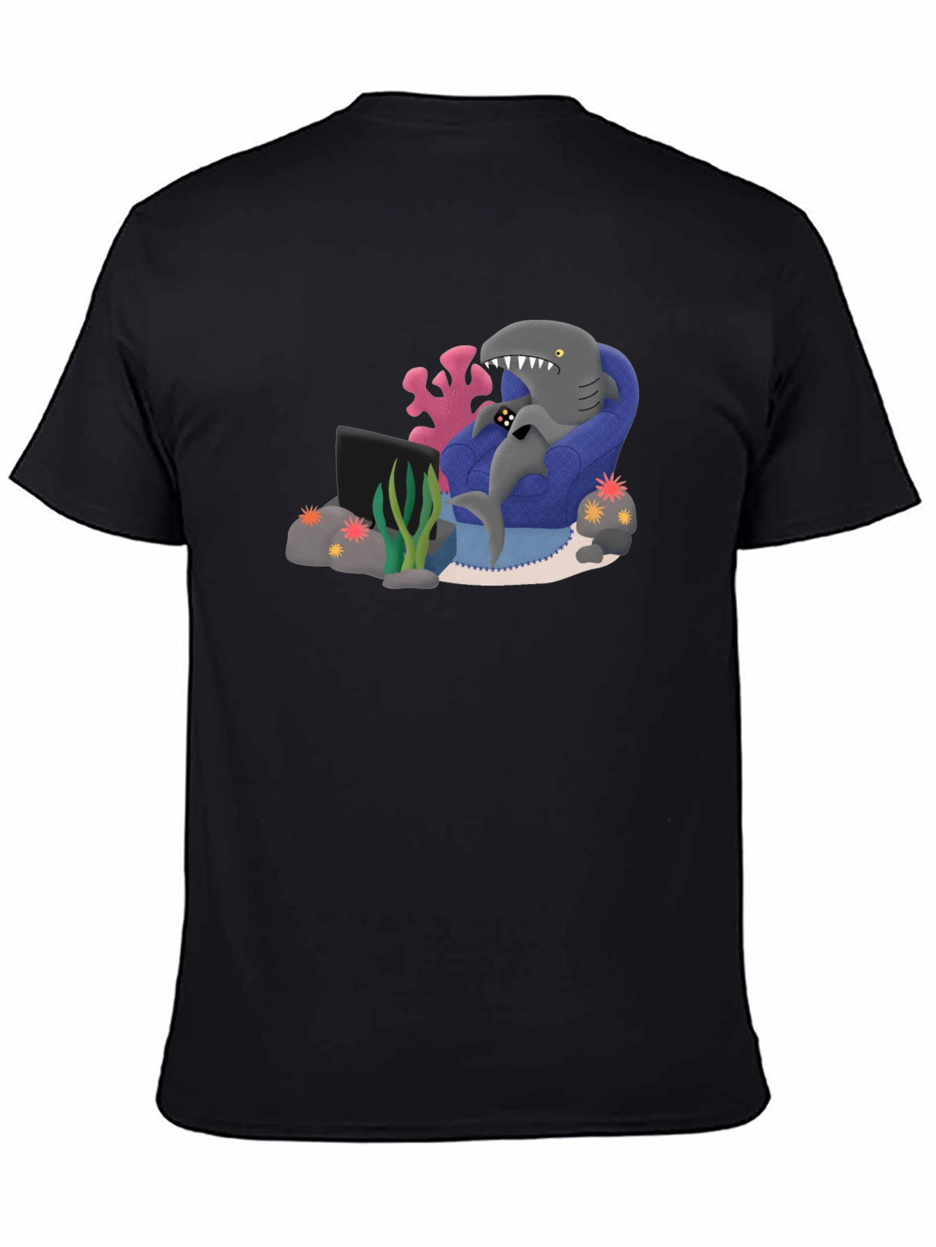 Gamer Shark Graphic Tee - Comfy and Fun!
