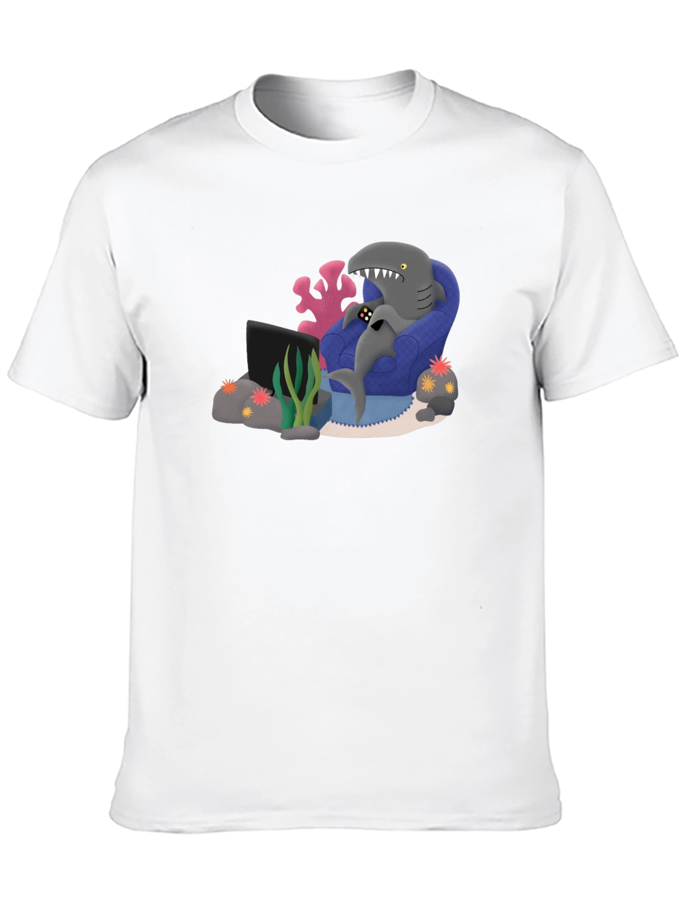 Gamer Shark Graphic Tee - Comfy and Fun!