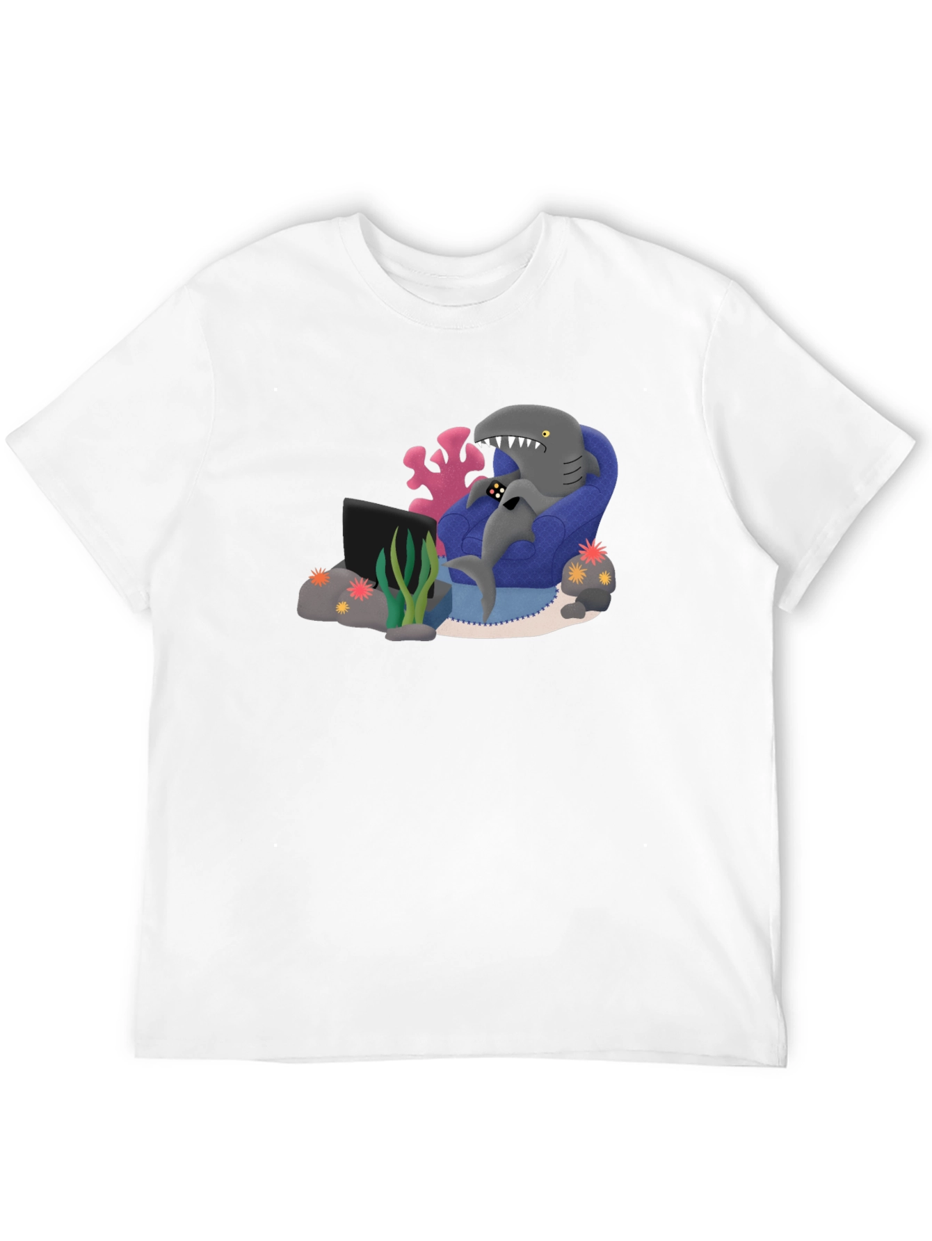 Gamer Shark Graphic Tee - Comfy and Fun!