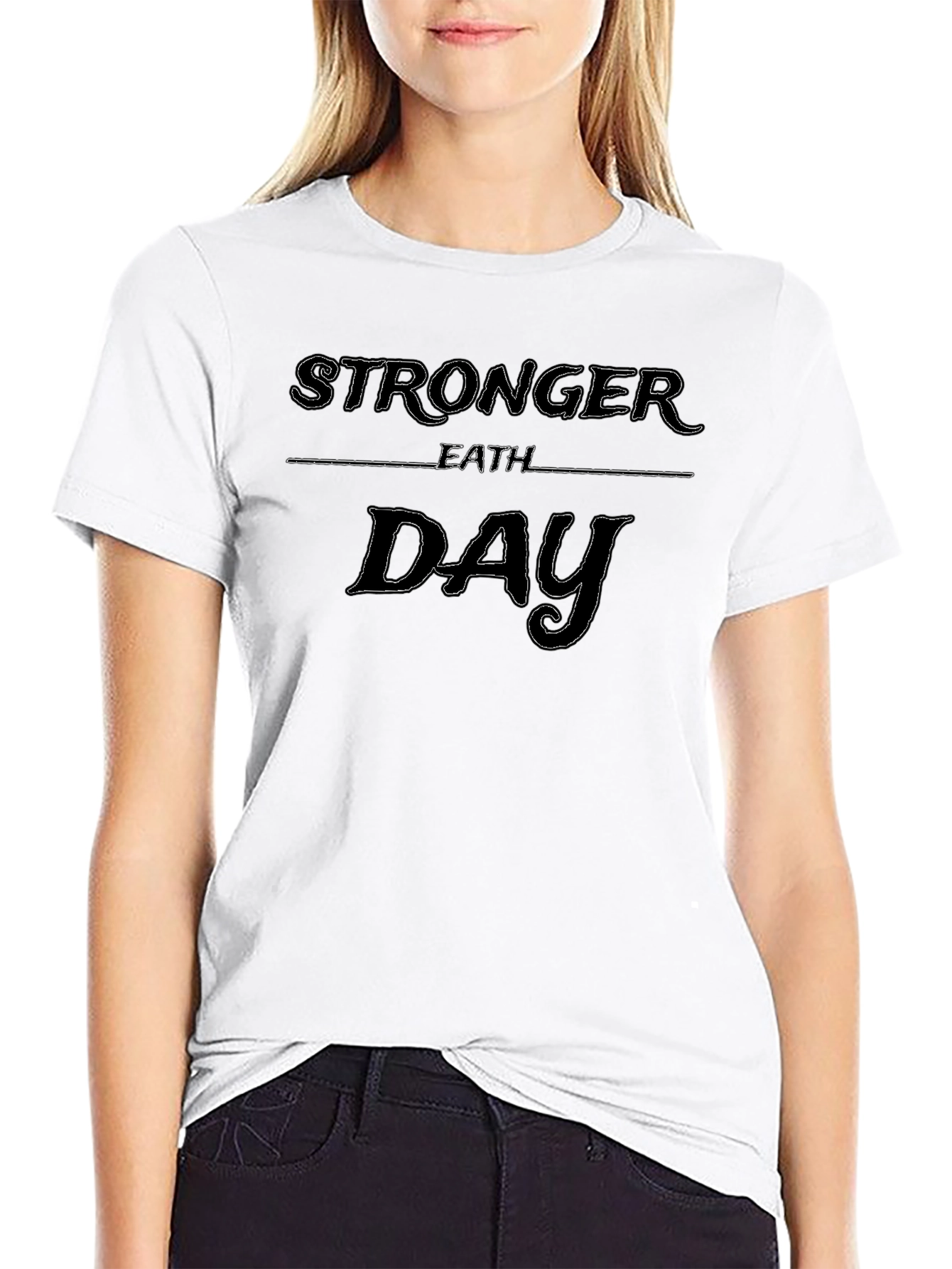 Stronger Than Yesterday Black T-Shirt