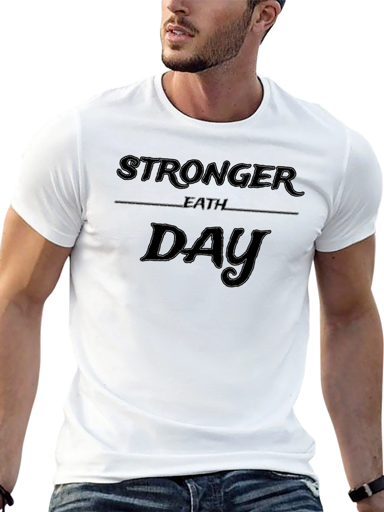 Stronger Than Yesterday Black T-Shirt
