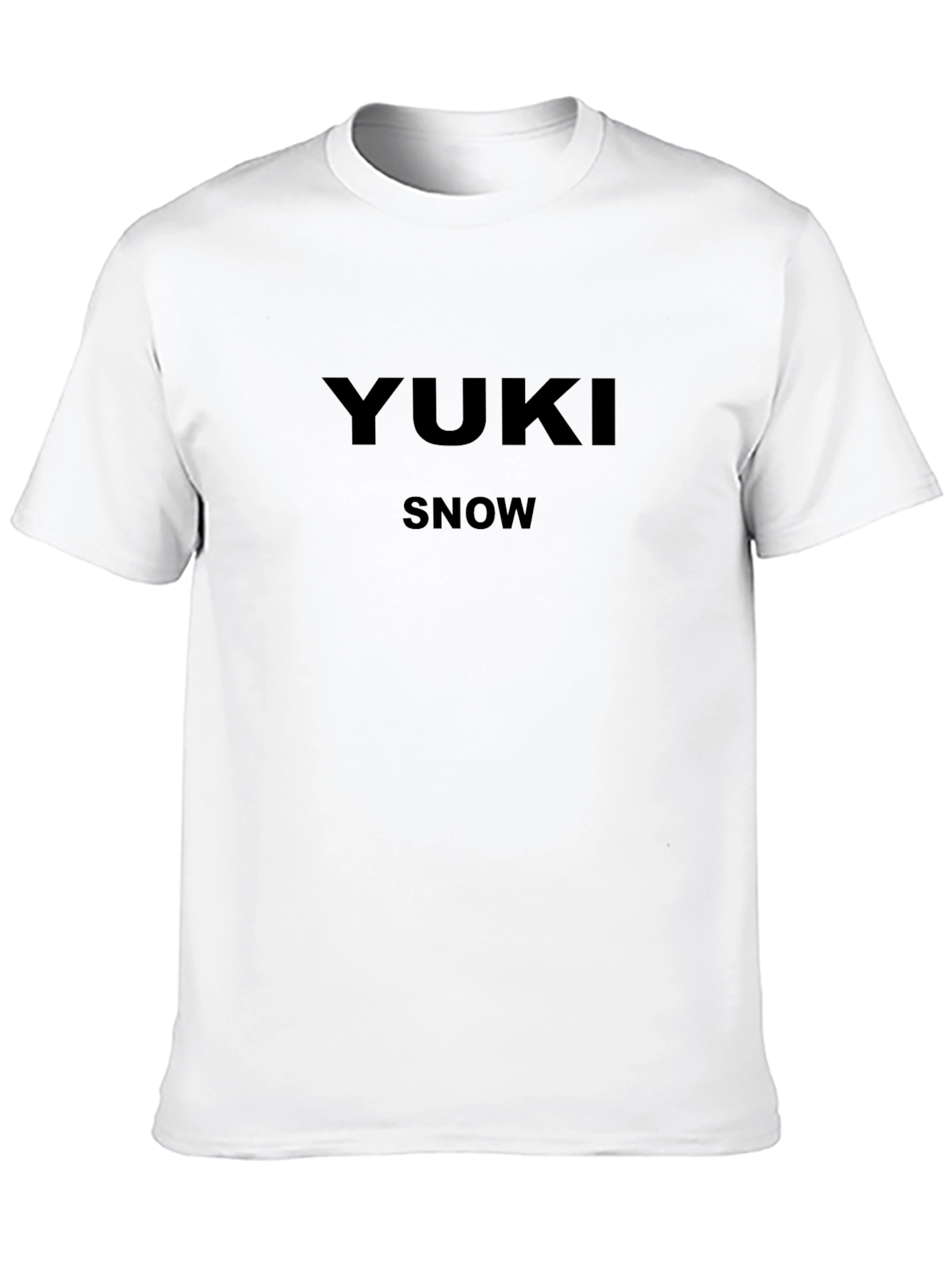 Yuki Snow Black Graphic Tee - Modern Comfort
