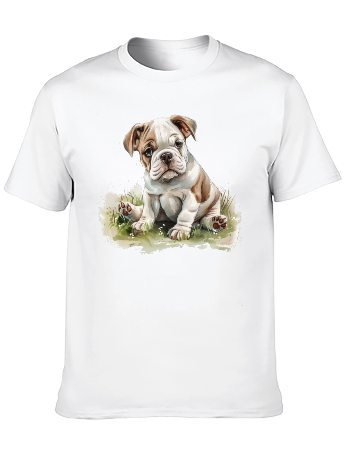 Bulldog Puppy Graphic T-Shirt - Cute Dog Tee