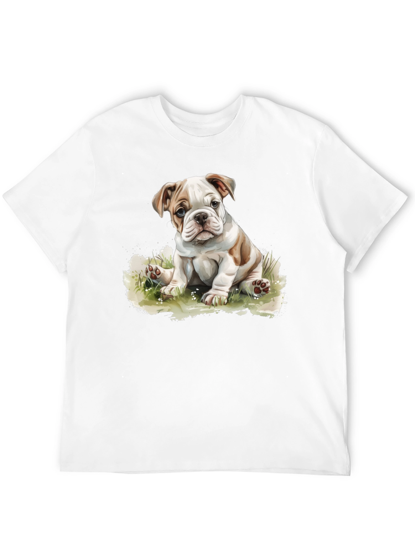 Bulldog Puppy Graphic T-Shirt - Cute Dog Tee