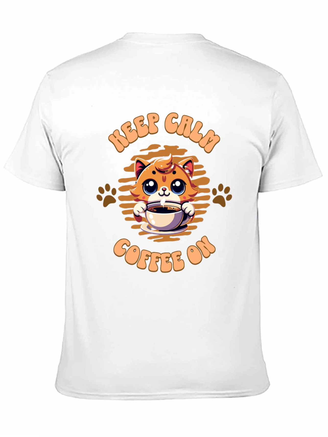 Keep Calm Coffee On Cat Graphic Tee