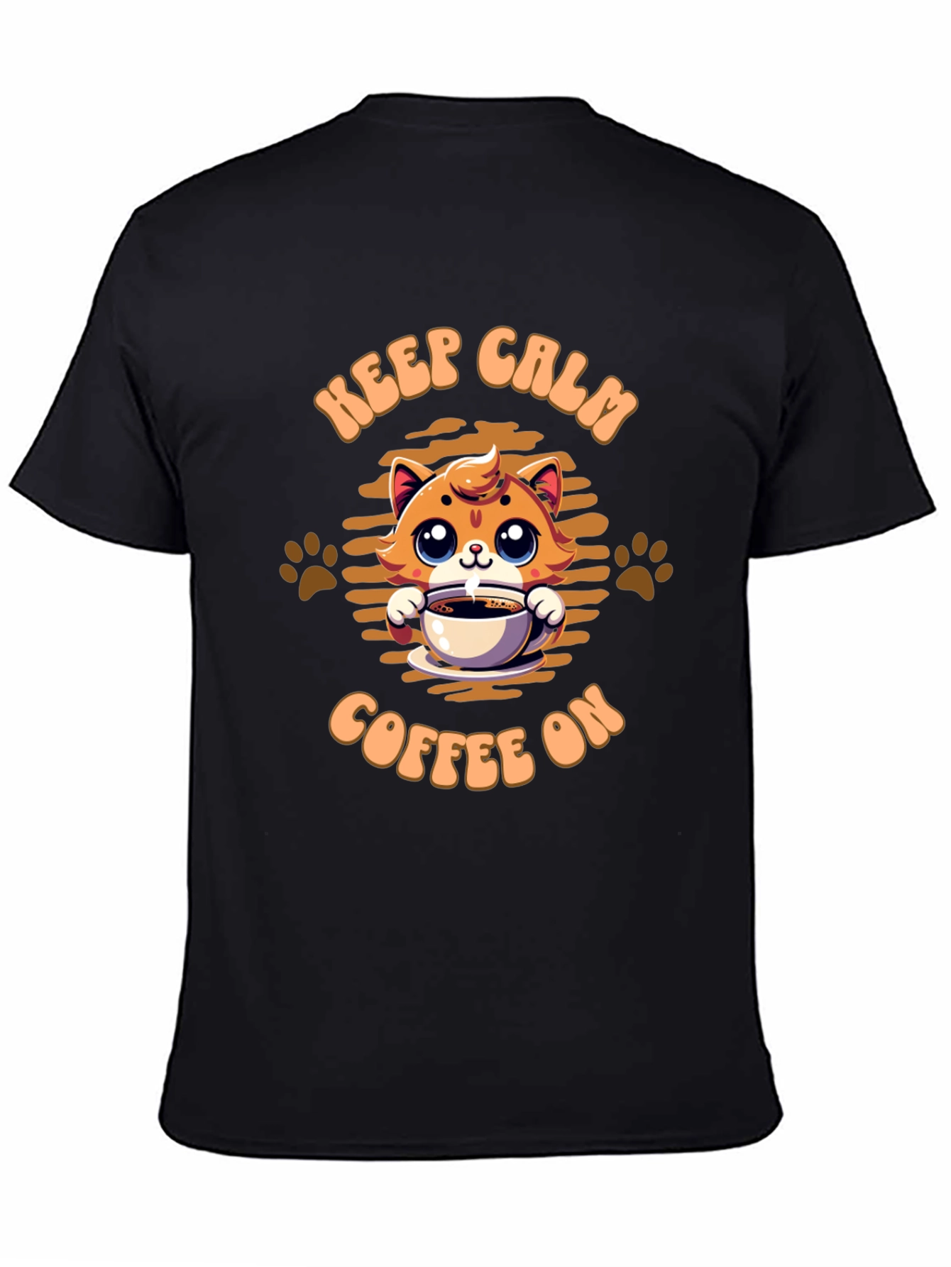 Keep Calm Coffee On Cat Graphic Tee