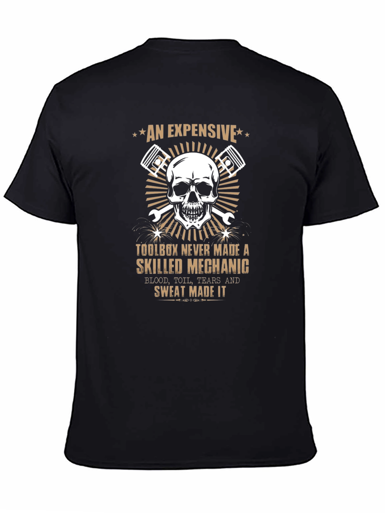 Mechanic Skull Graphic T-Shirt - An Expensive Toolbox