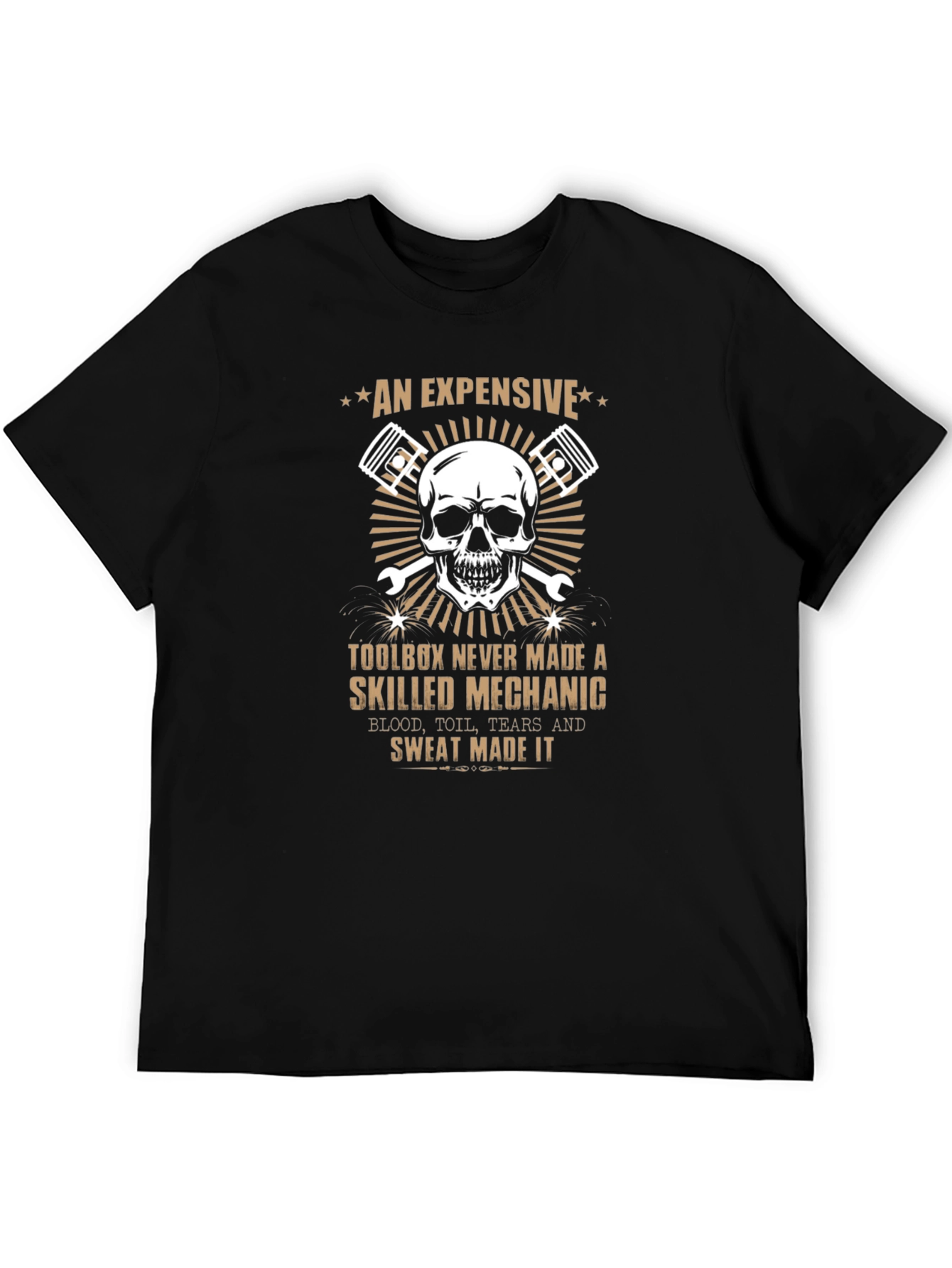 Mechanic Skull Graphic T-Shirt - An Expensive Toolbox
