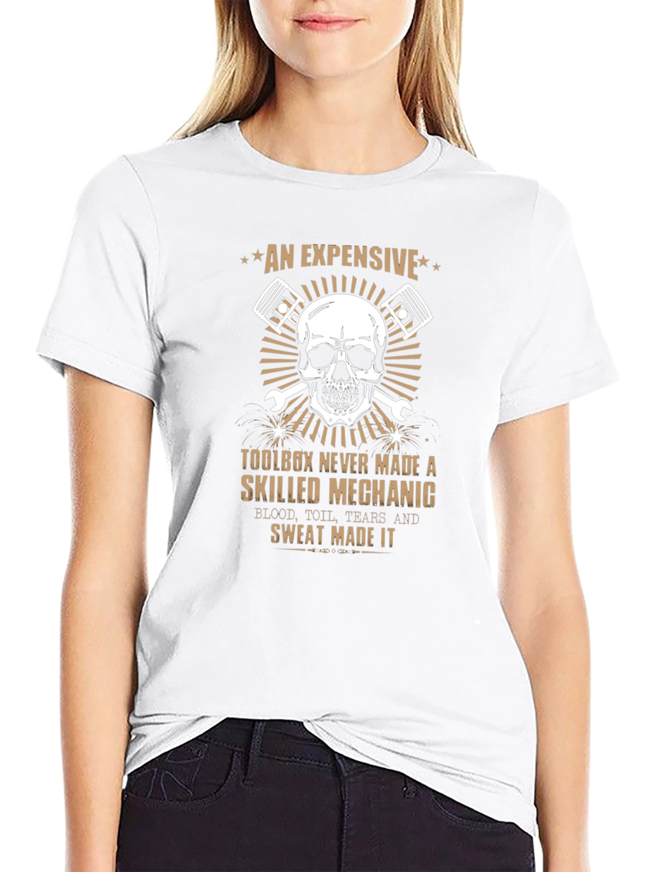 Mechanic Skull Graphic T-Shirt - An Expensive Toolbox