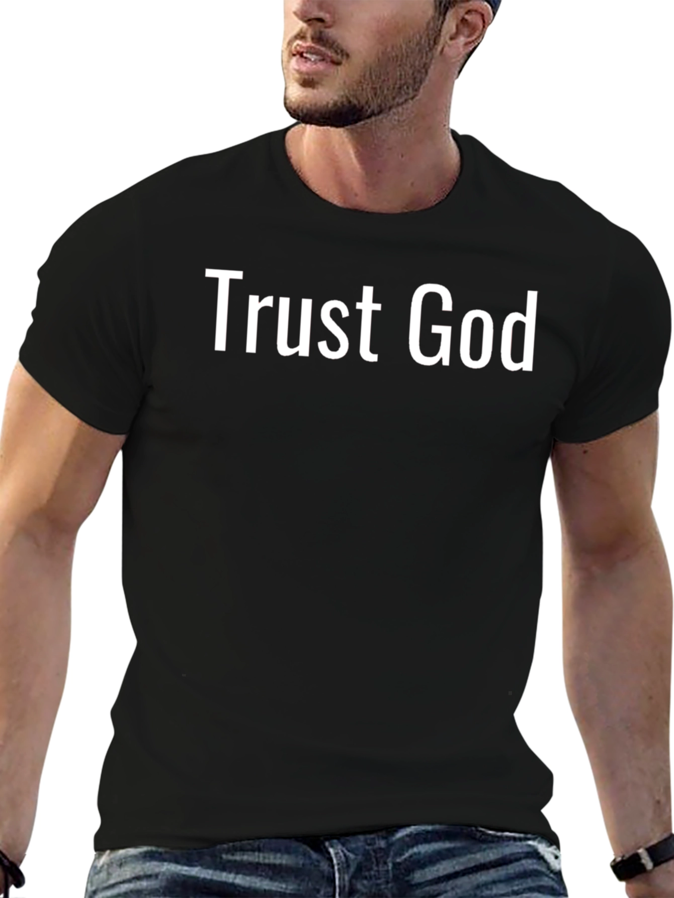 Trust God Graphic Tee - Mens Black T-Shirt
