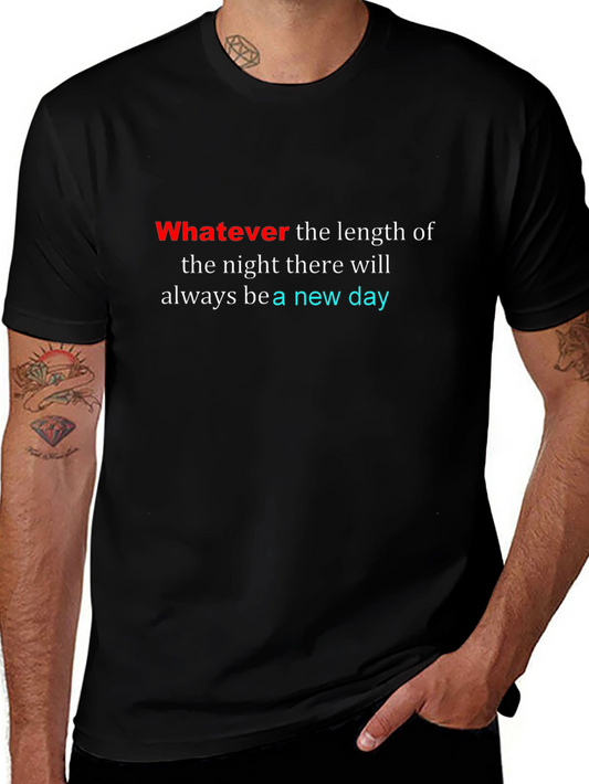 Inspirational New Day Black T-Shirt