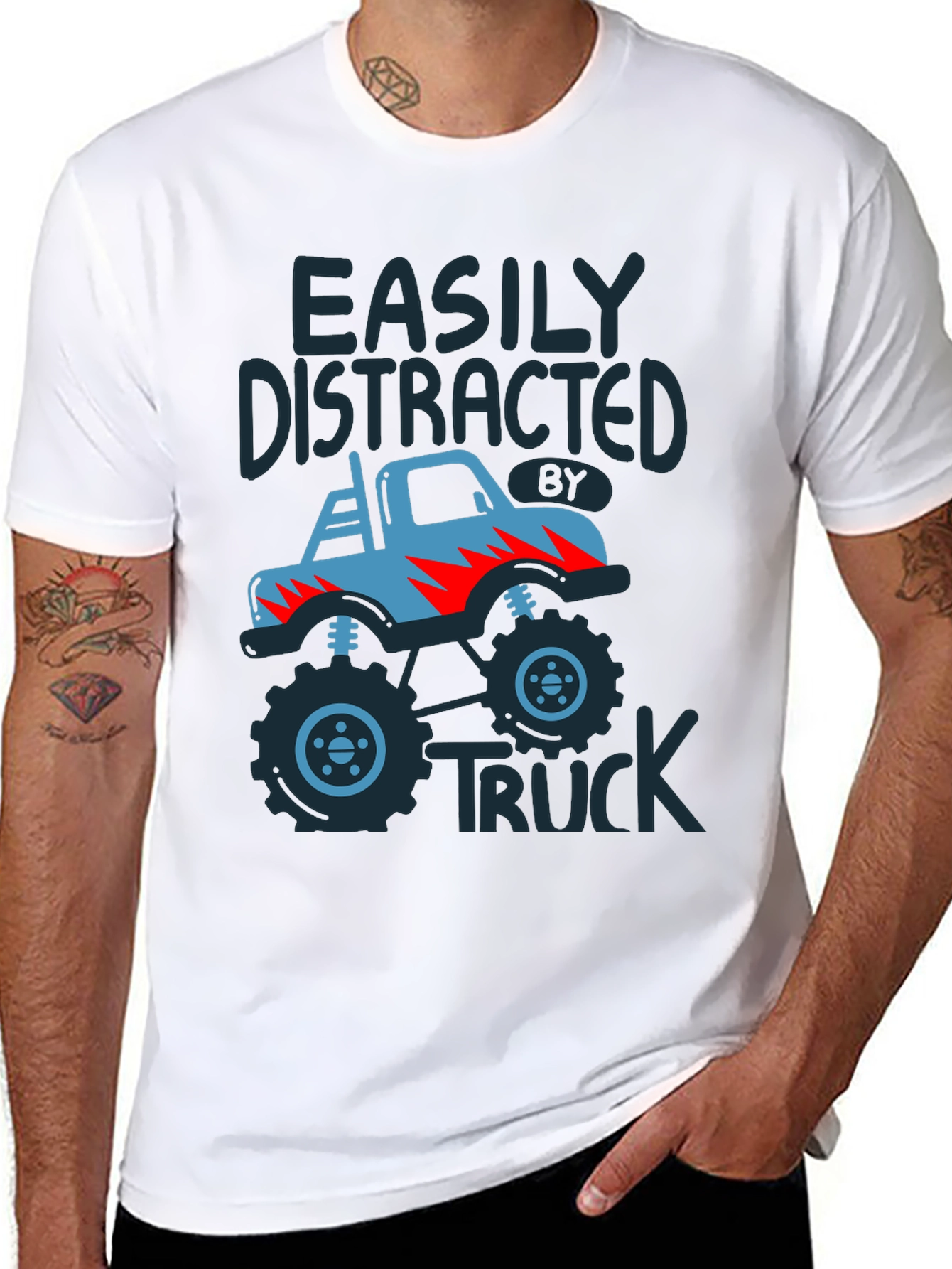 Easily Distracted by Truck Graphic Tee