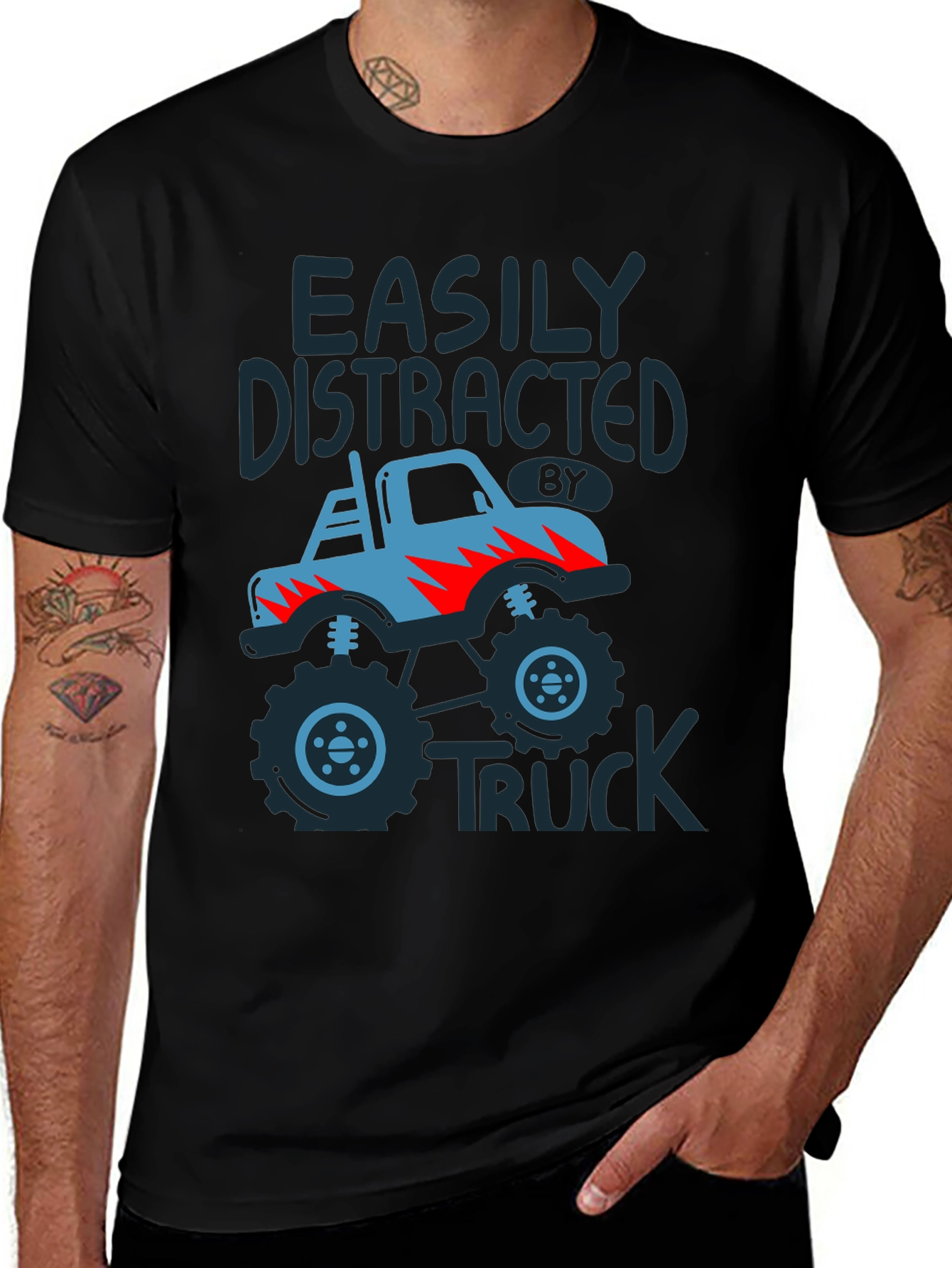 Easily Distracted by Truck Graphic Tee