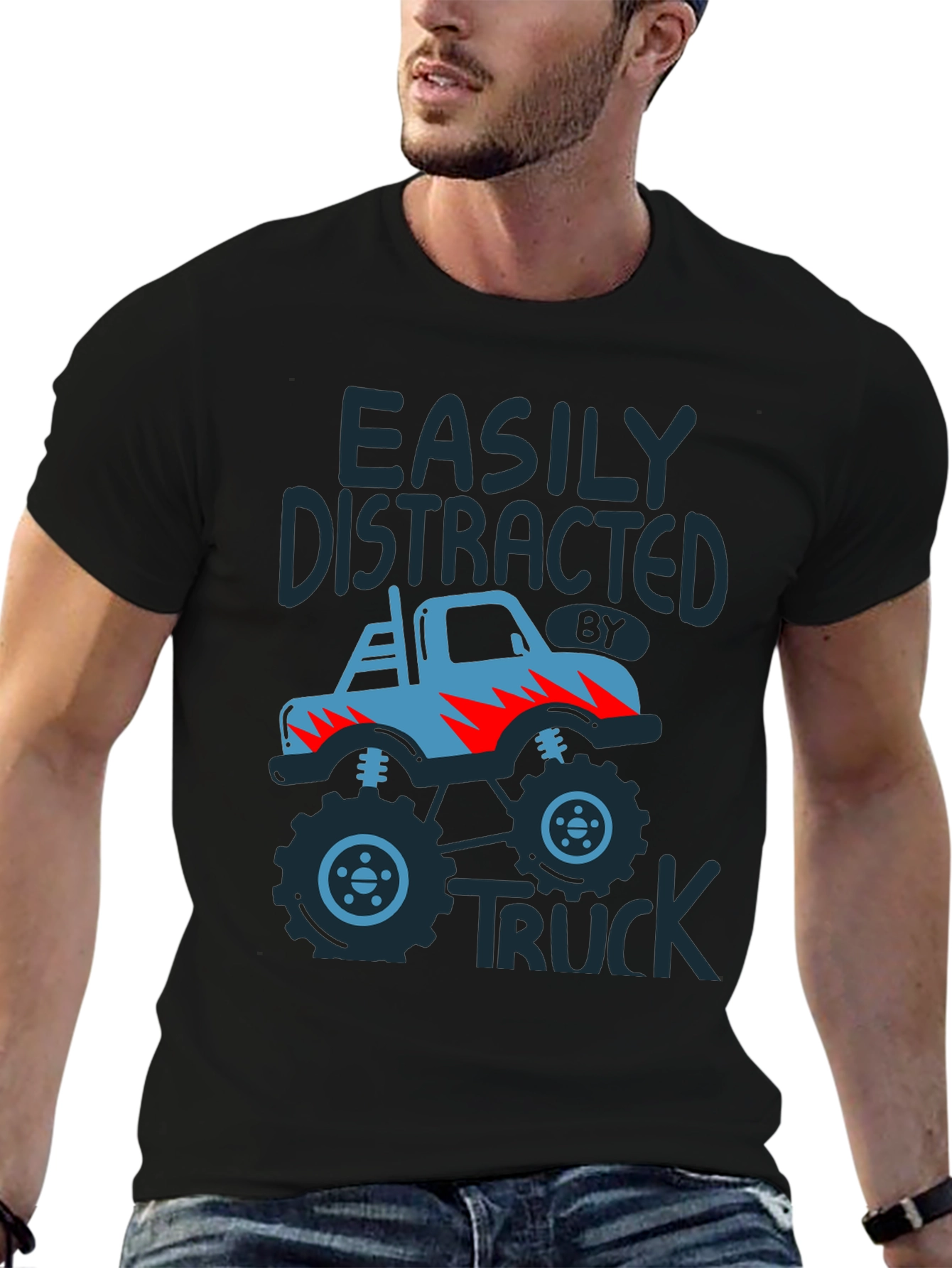 Easily Distracted by Truck Graphic Tee