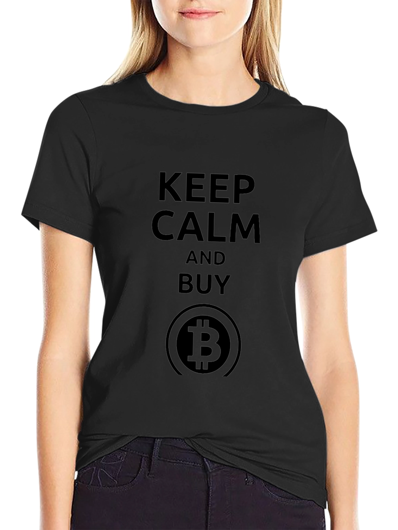 Keep Calm & Buy Bitcoin - Black T-Shirt