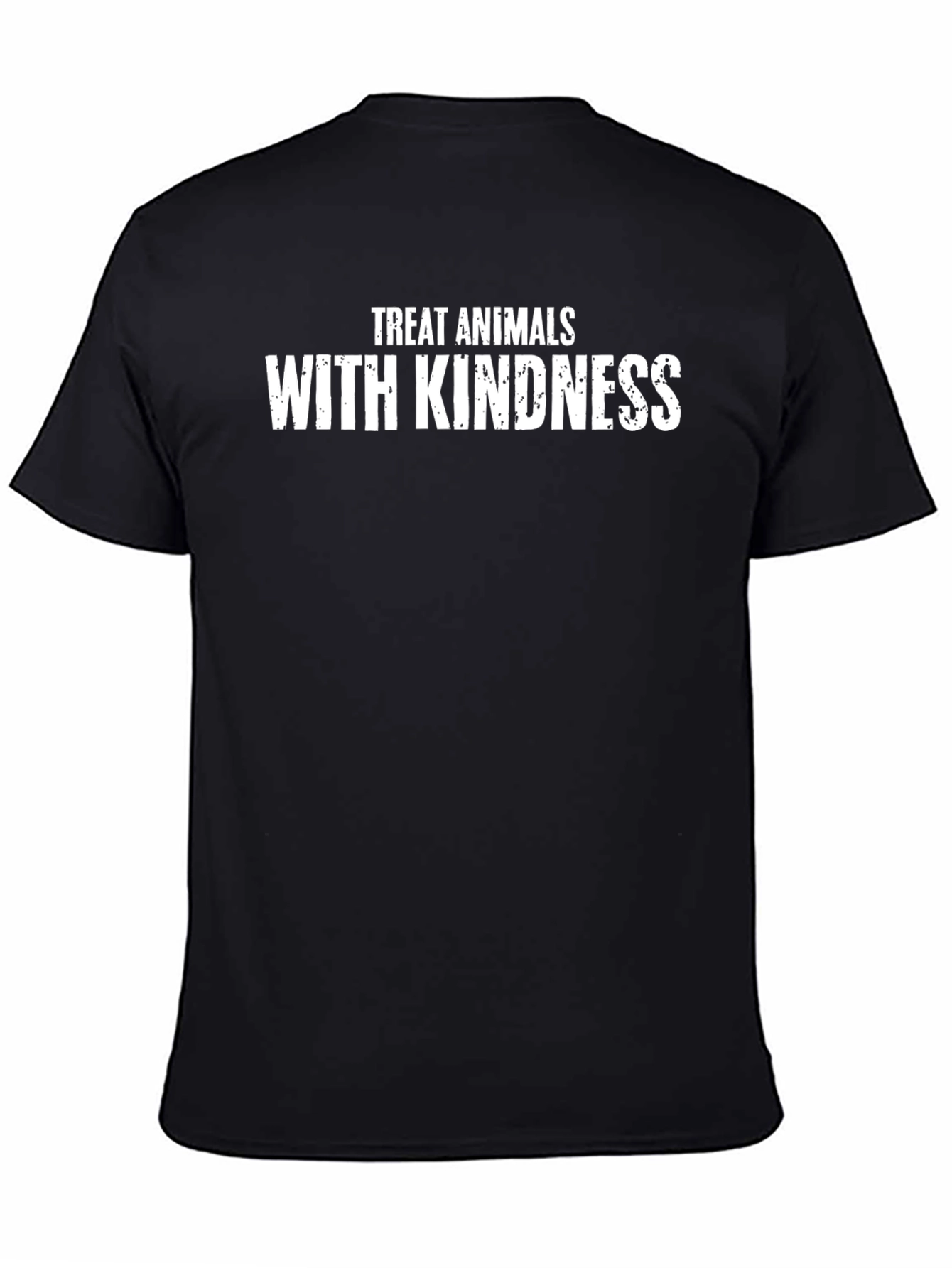 Treat Animals With Kindness Black T-Shirt