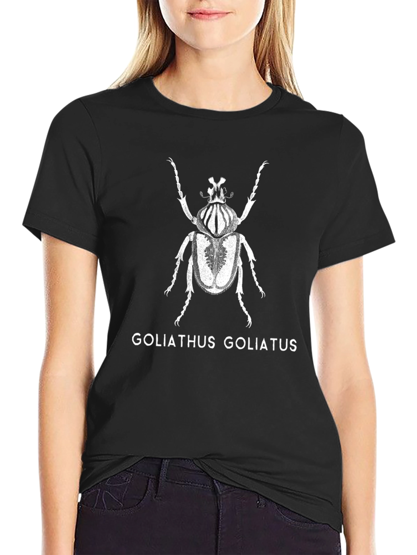 Goliathus Beetle Graphic Tee - Black Insect T-Shirt