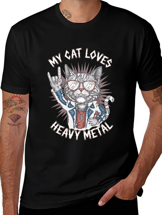 My Cat Loves Heavy Metal Graphic Tee