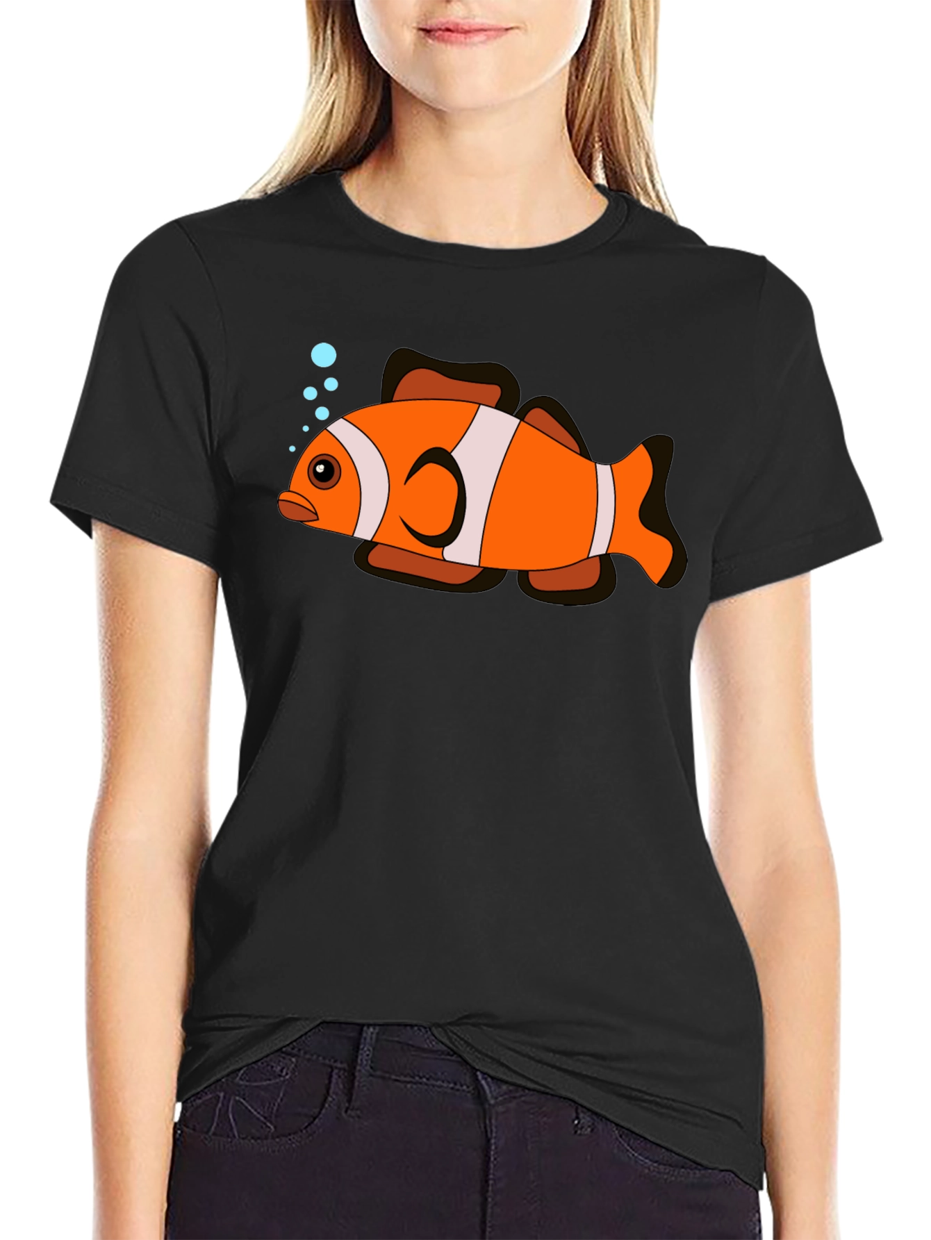 Clownfish Graphic Black T-Shirt