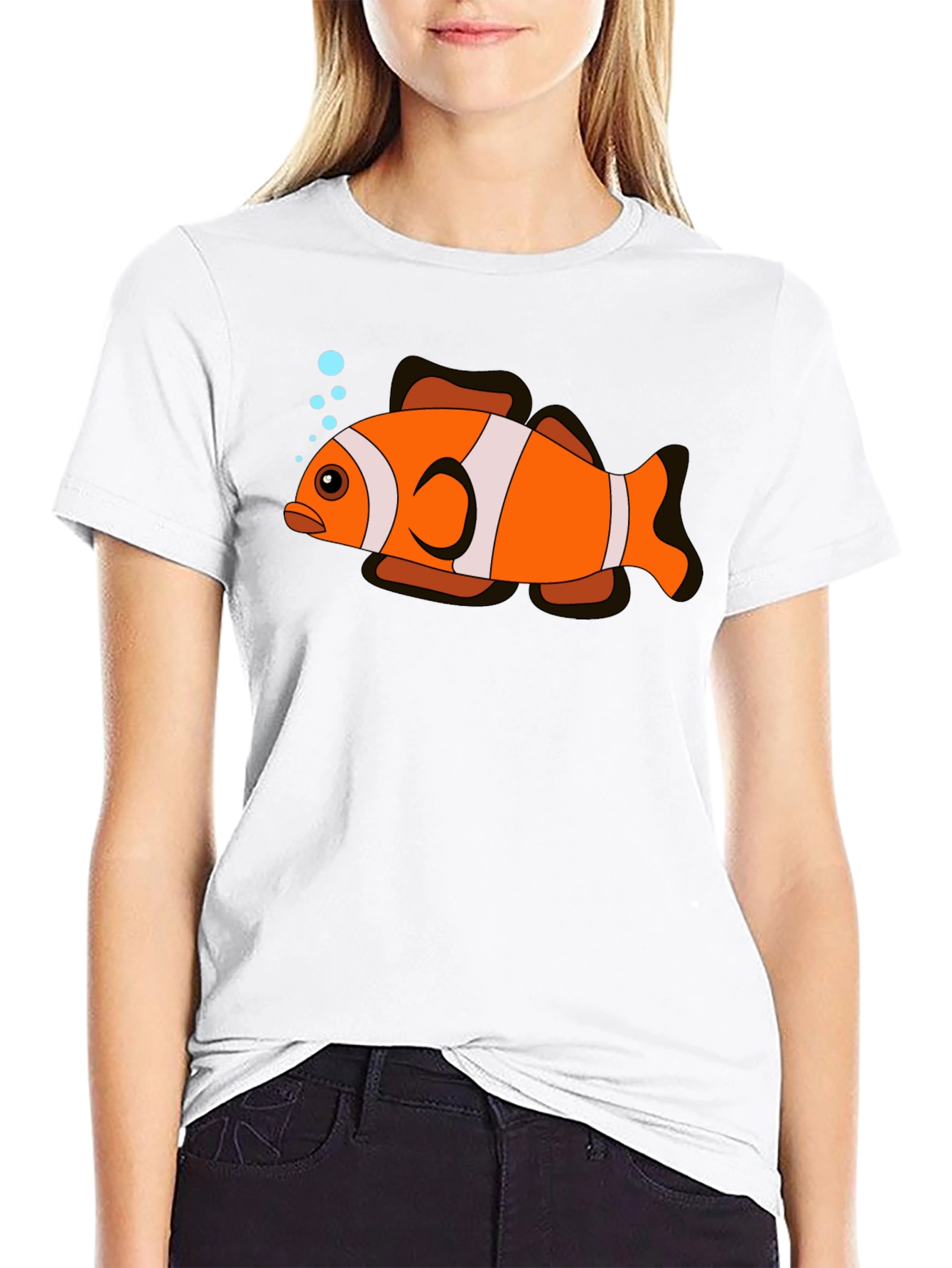 Clownfish Graphic Black T-Shirt